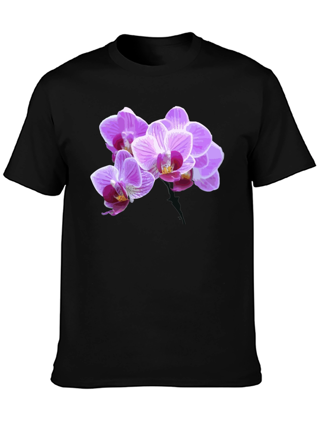 Floral Print Black T-Shirt