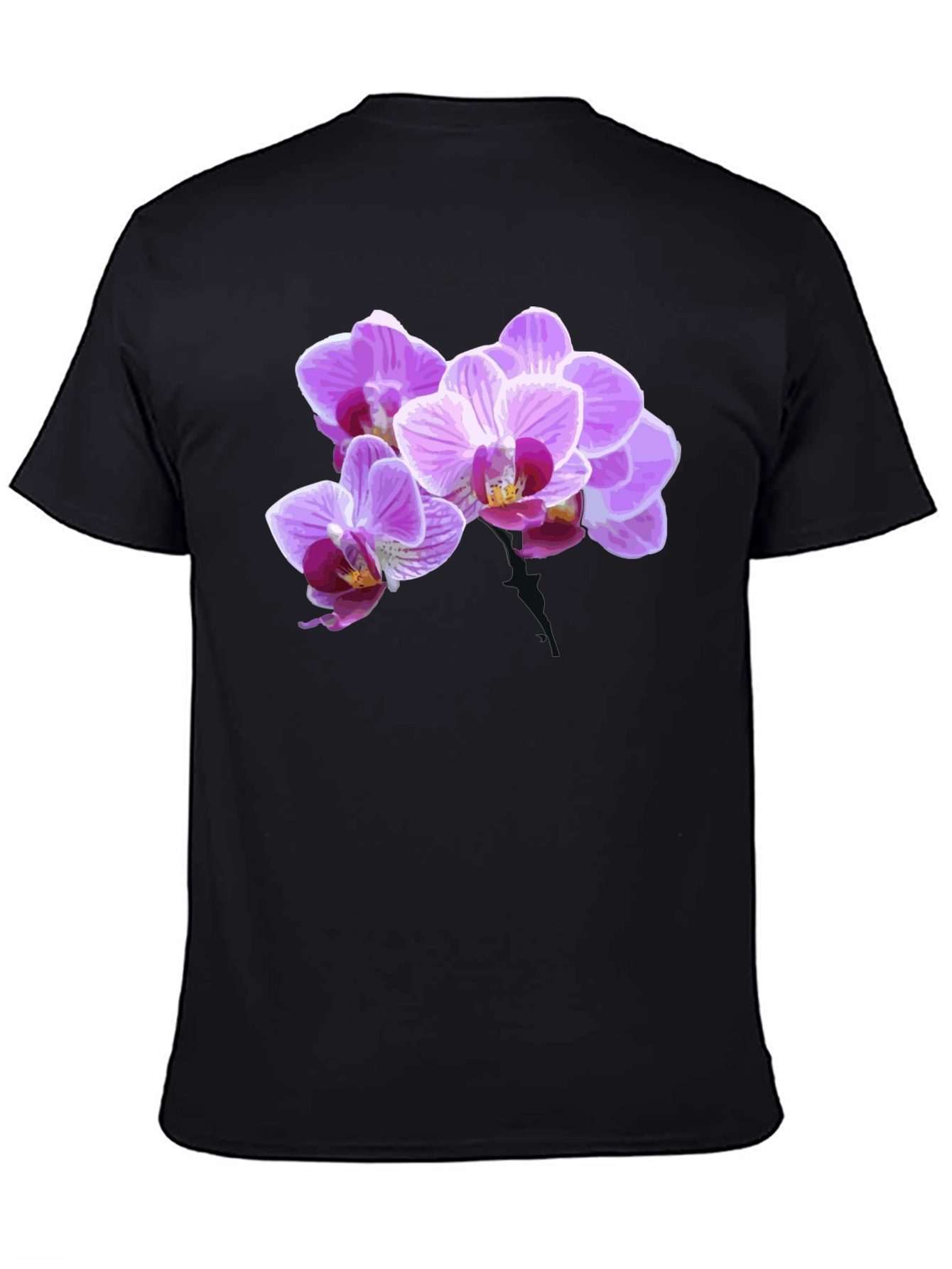 Floral Print Black T-Shirt