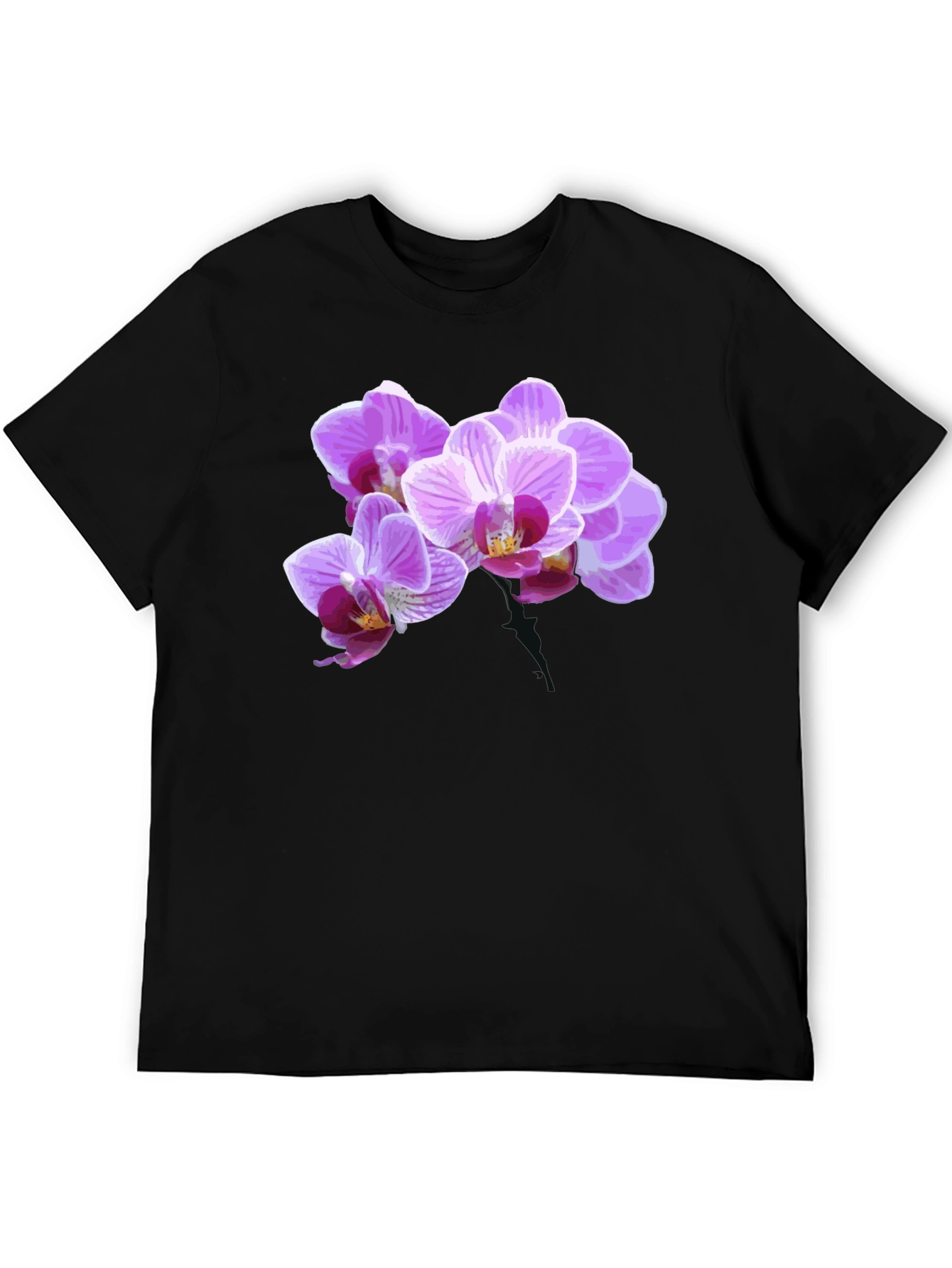 Floral Print Black T-Shirt