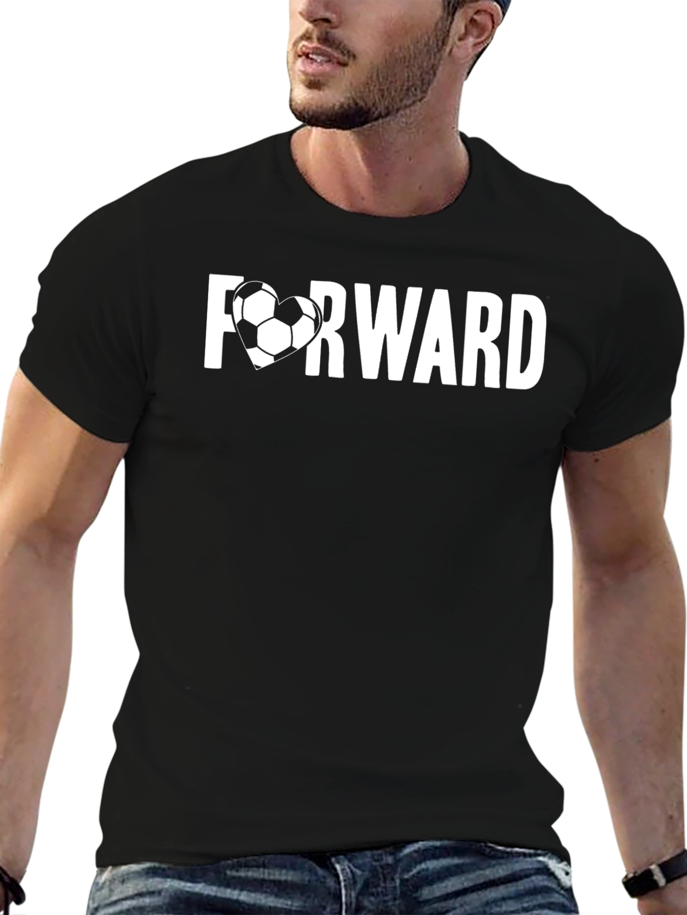 Soccer Forward Heart Graphic T-Shirt