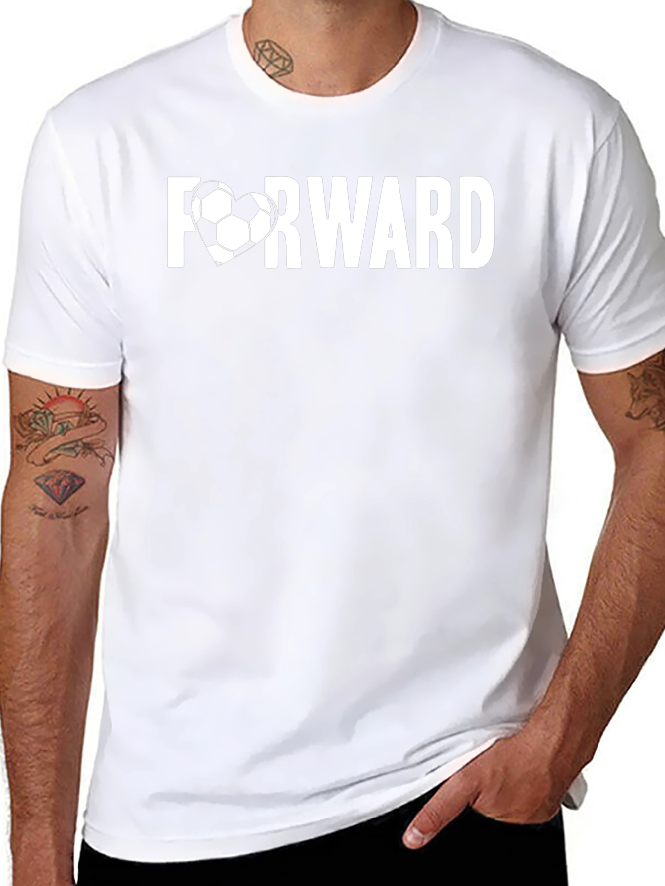 Soccer Forward Heart Graphic T-Shirt