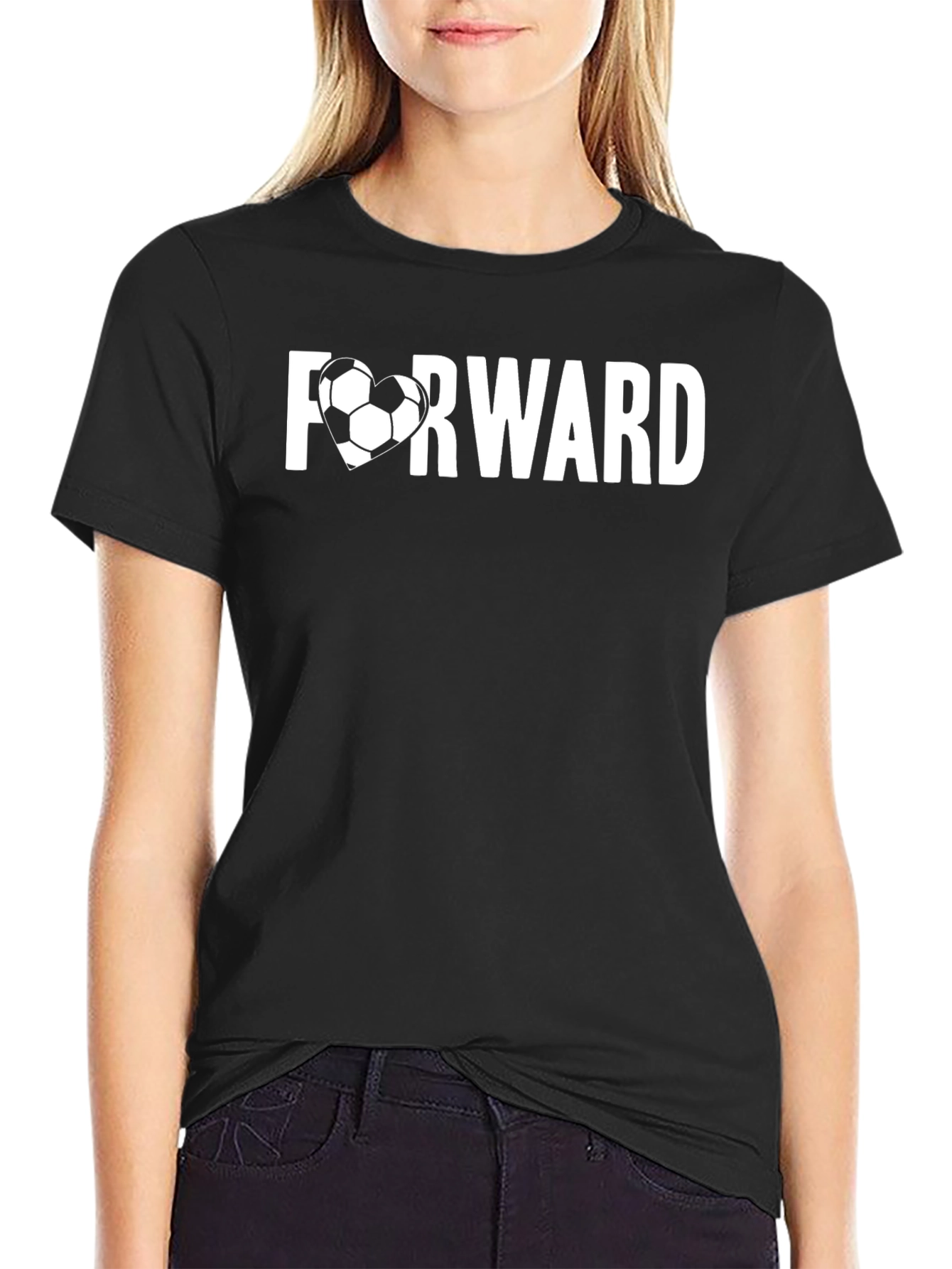 Soccer Forward Heart Graphic T-Shirt