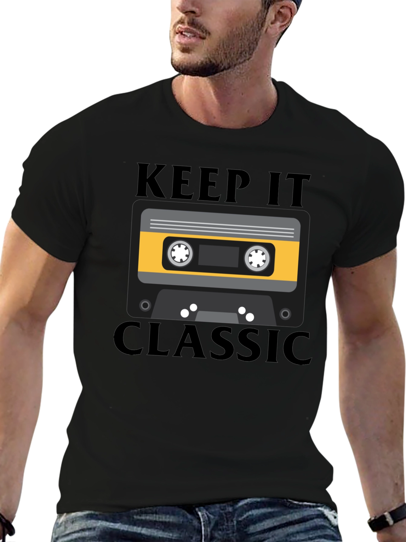 Retro Keep It Classic Cassette Tape Graphic T-Shirt