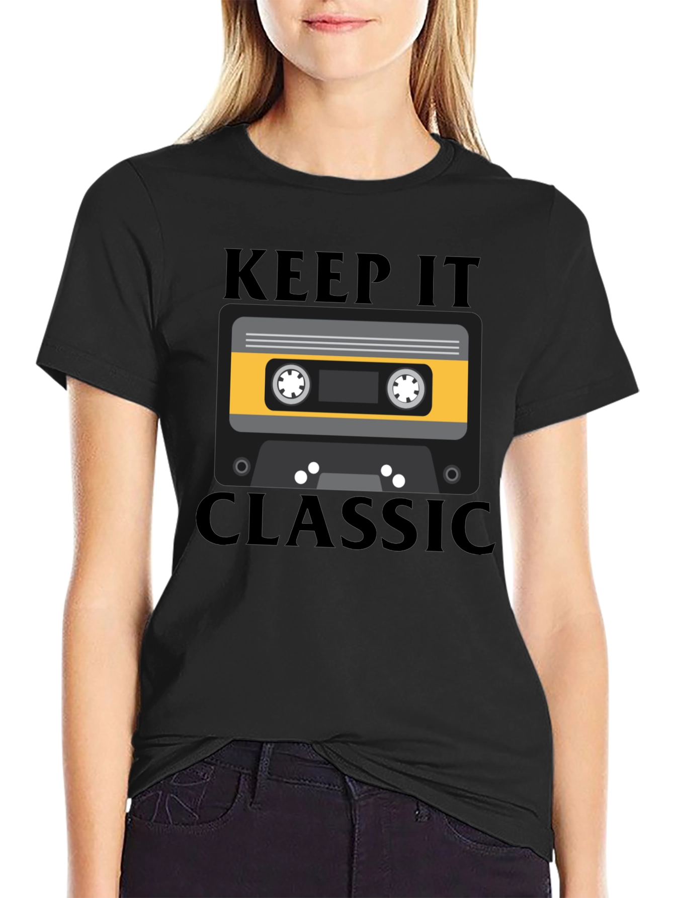 Retro Keep It Classic Cassette Tape Graphic T-Shirt