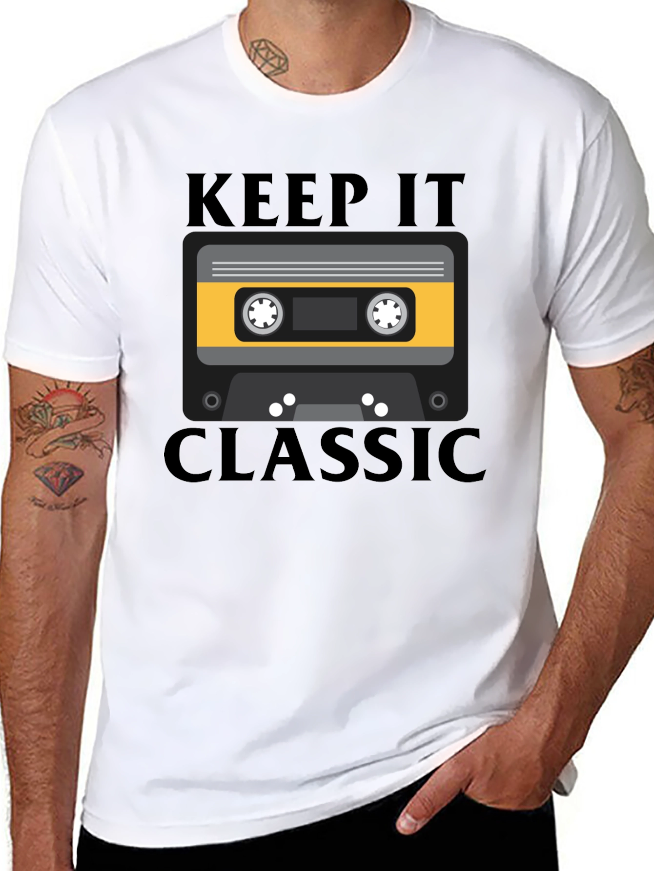 Retro Keep It Classic Cassette Tape Graphic T-Shirt