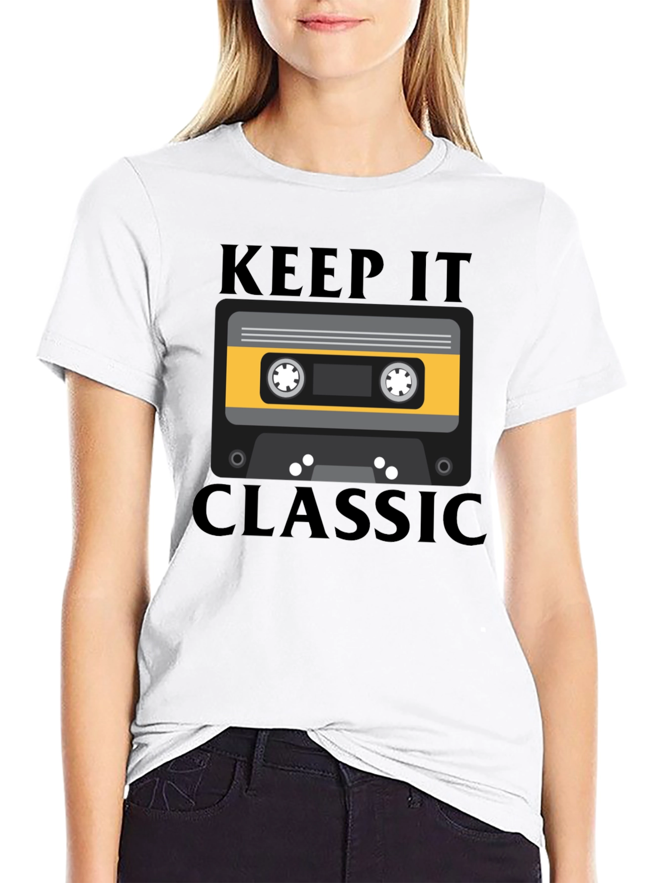 Retro Keep It Classic Cassette Tape Graphic T-Shirt