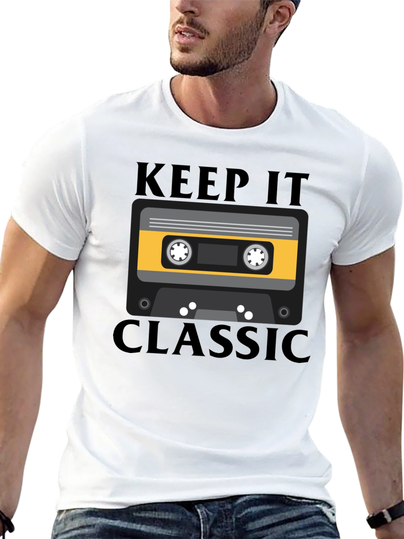 Retro Keep It Classic Cassette Tape Graphic T-Shirt