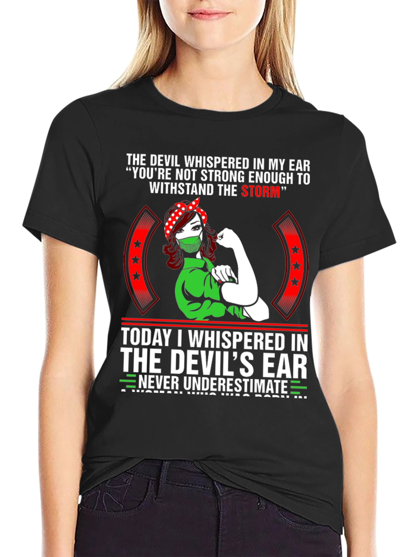Womens The Devil T-Shirt - Strong Woman Design