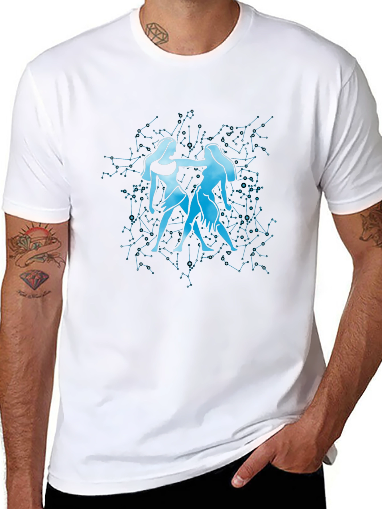 Gemini Zodiac Constellation Graphic Tee