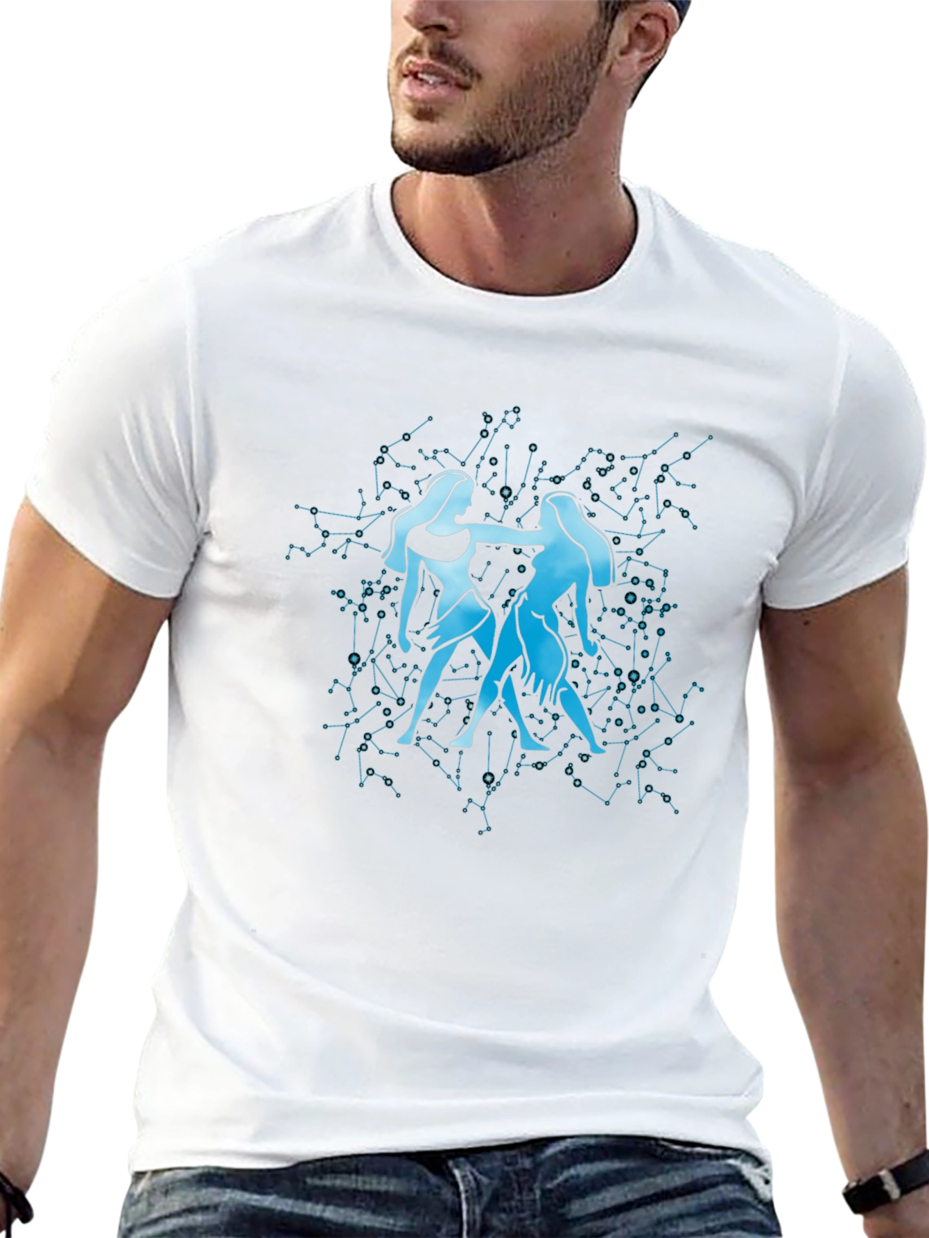 Gemini Zodiac Constellation Graphic Tee