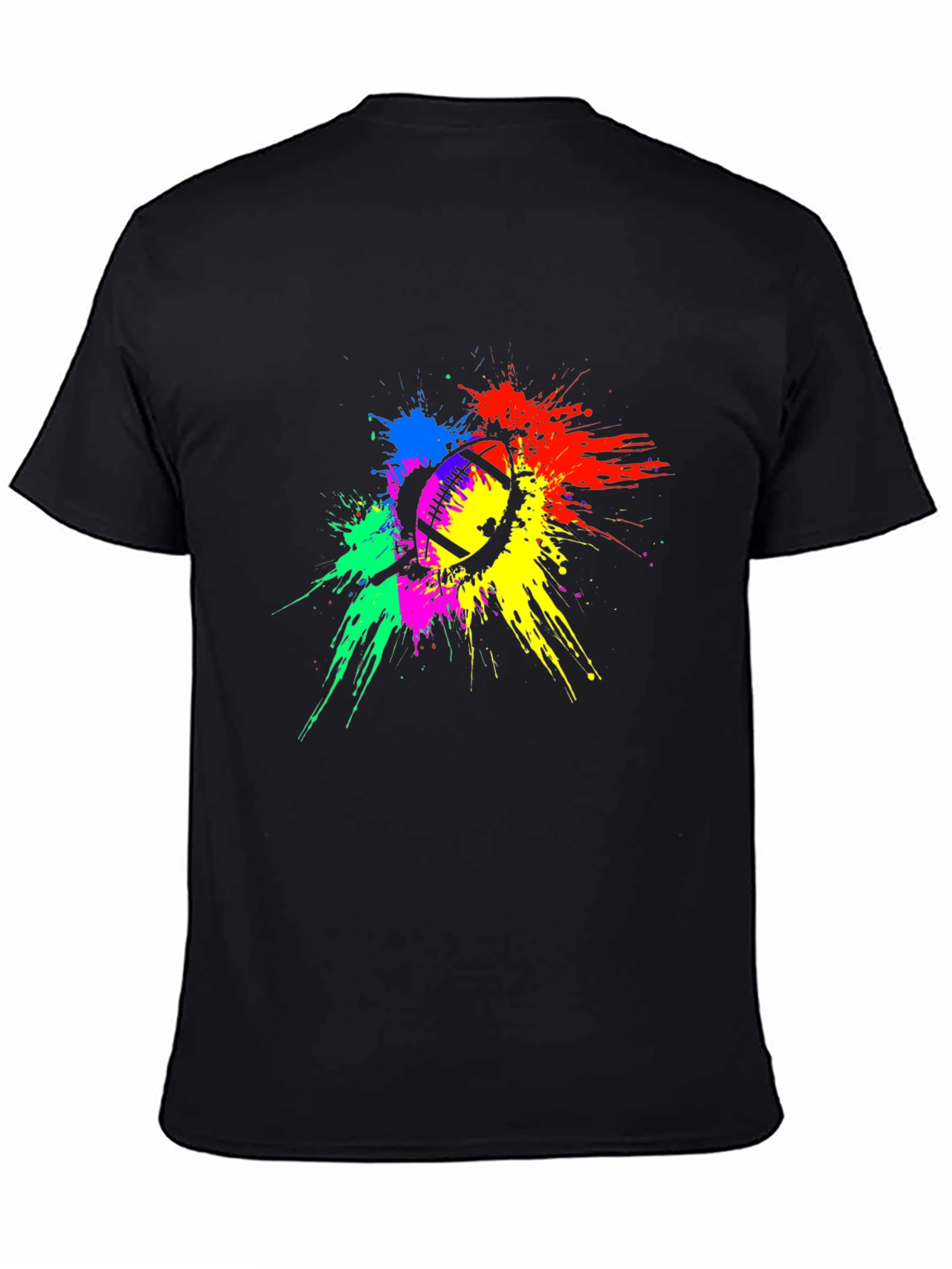 Colorful Football Splatter T-Shirt