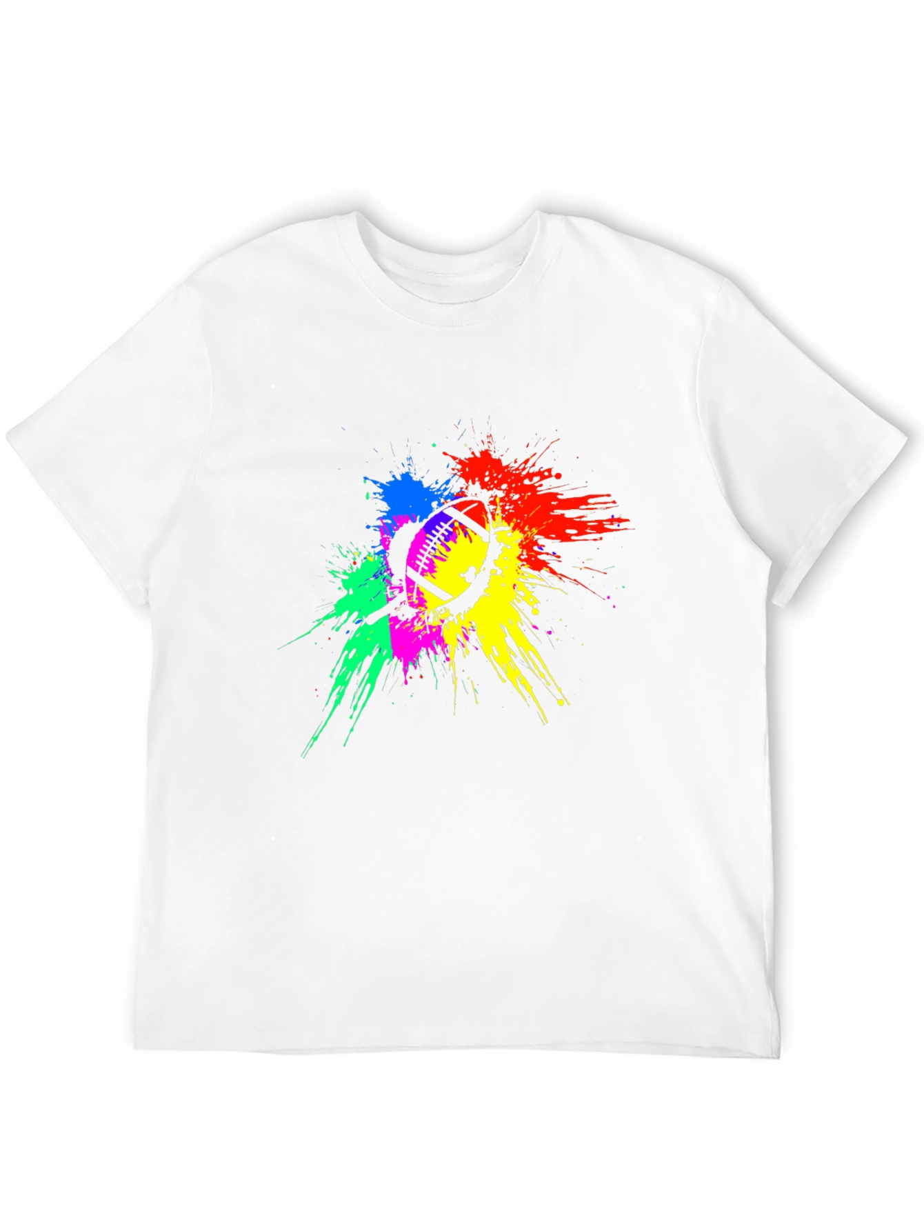 Colorful Football Splatter T-Shirt