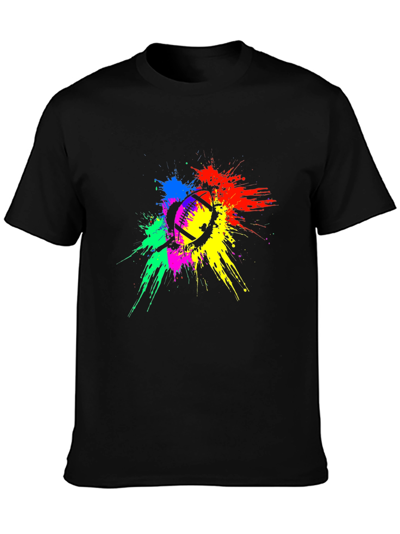 Colorful Football Splatter T-Shirt