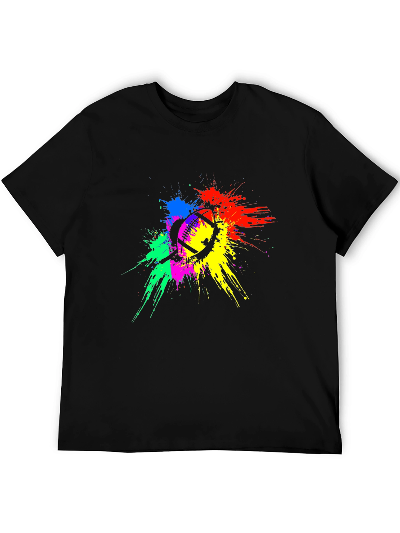 Colorful Football Splatter T-Shirt