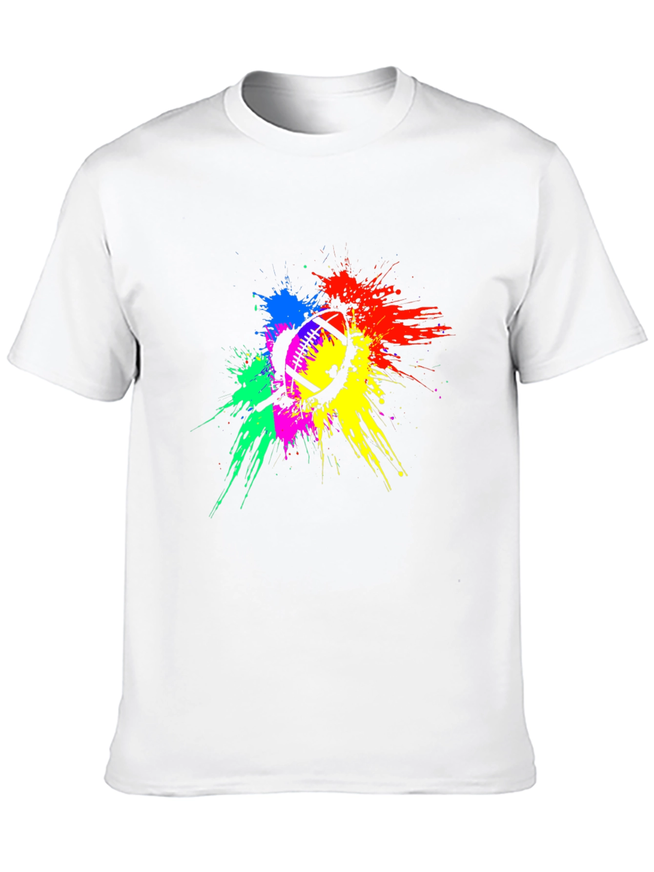 Colorful Football Splatter T-Shirt