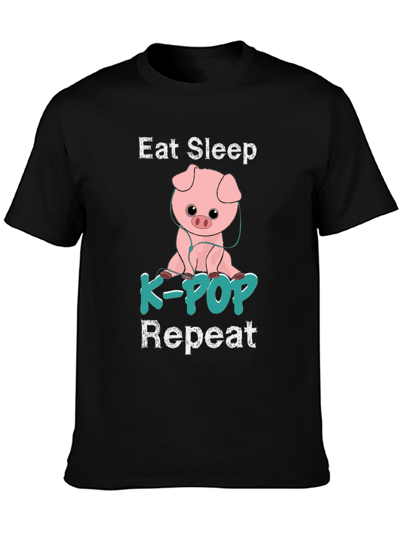 Eat Sleep K-POP Repeat Pig T-Shirt