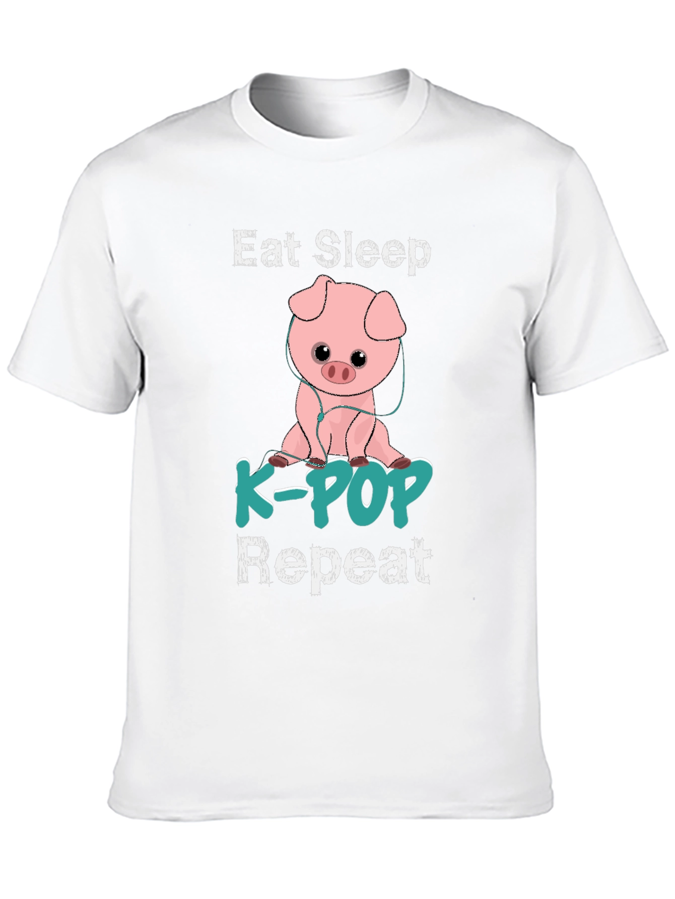 Eat Sleep K-POP Repeat Pig T-Shirt