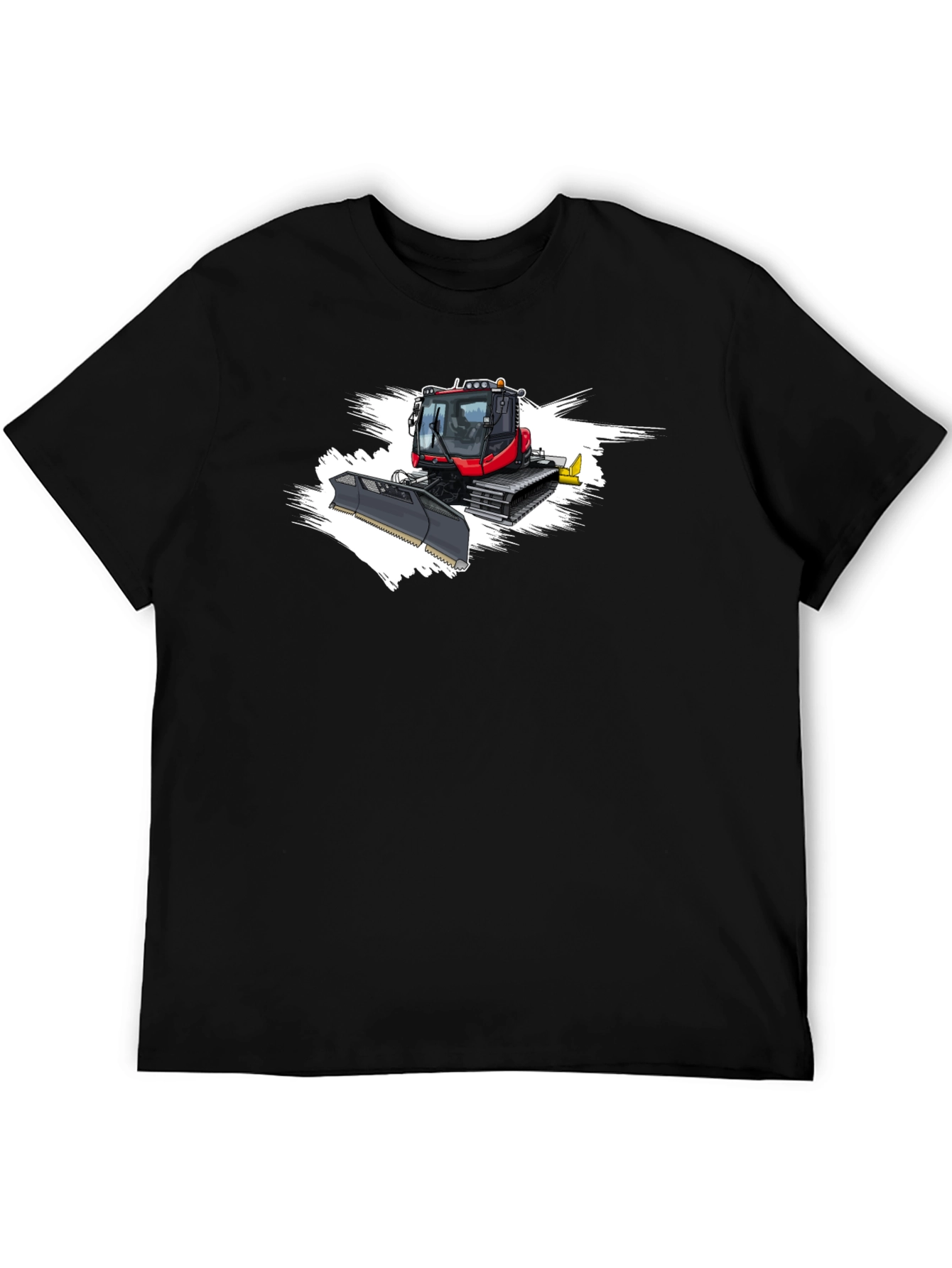 Snow Groomer Graphic Tee - Black Cotton Shirt