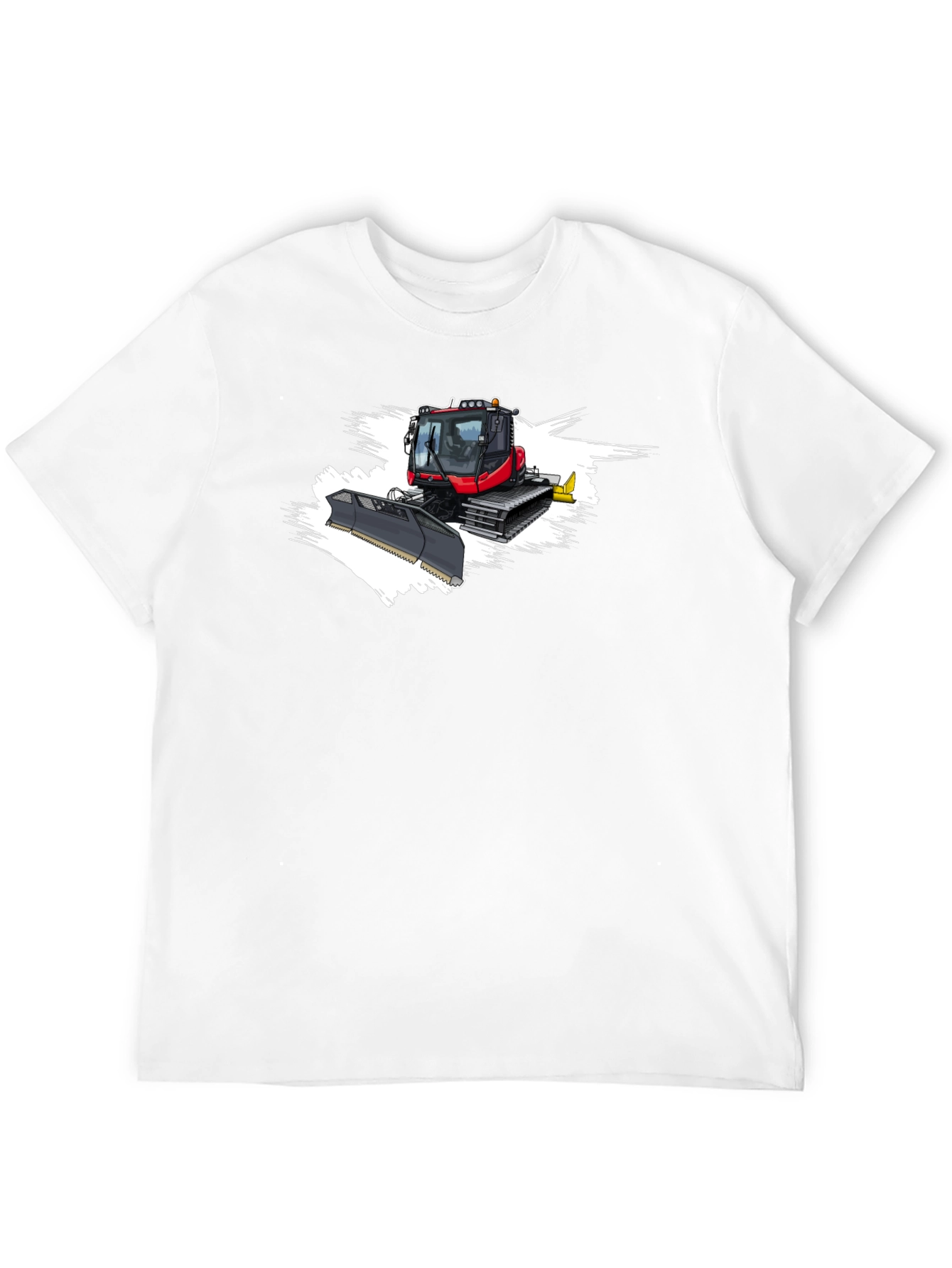 Snow Groomer Graphic Tee - Black Cotton Shirt