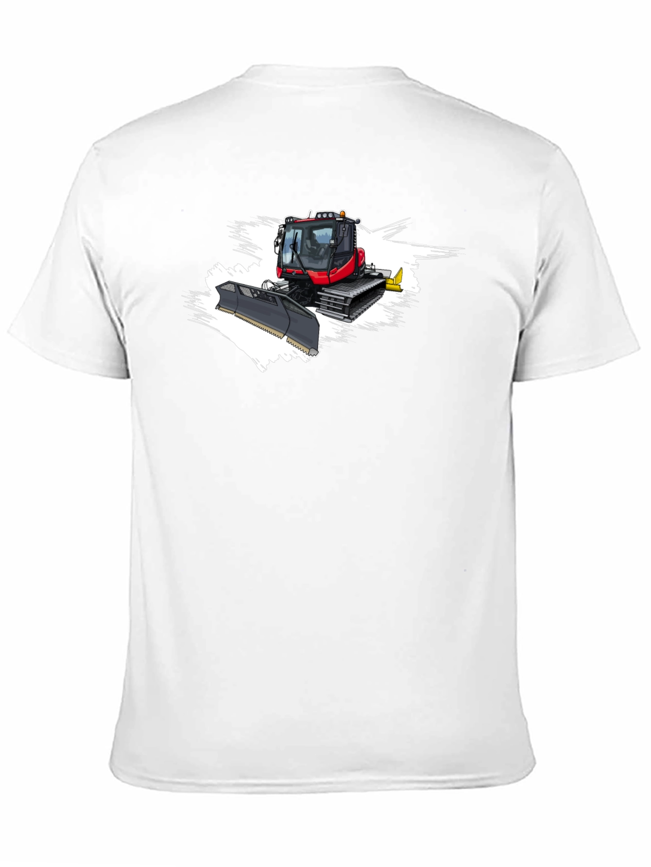 Snow Groomer Graphic Tee - Black Cotton Shirt