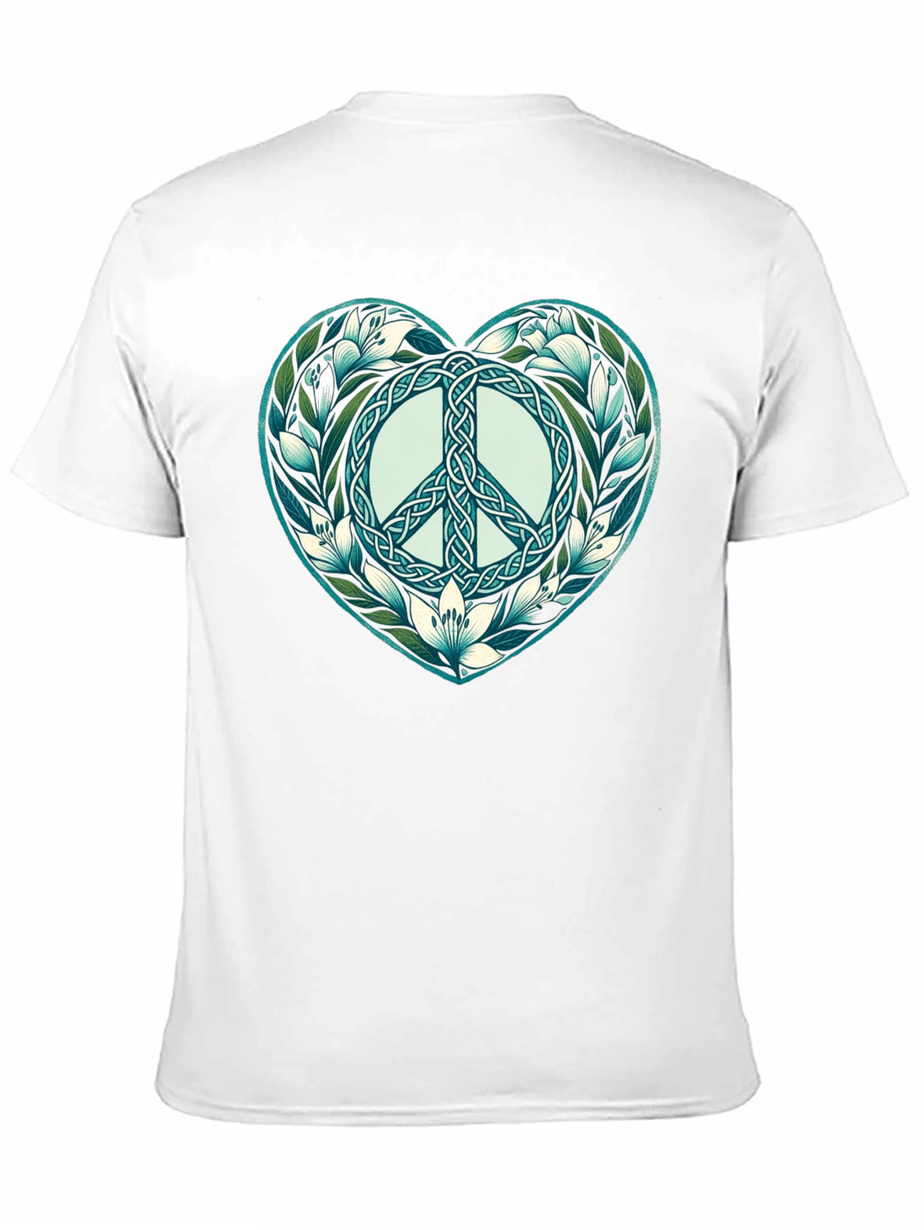 Peace Symbol Heart Graphic T-Shirt