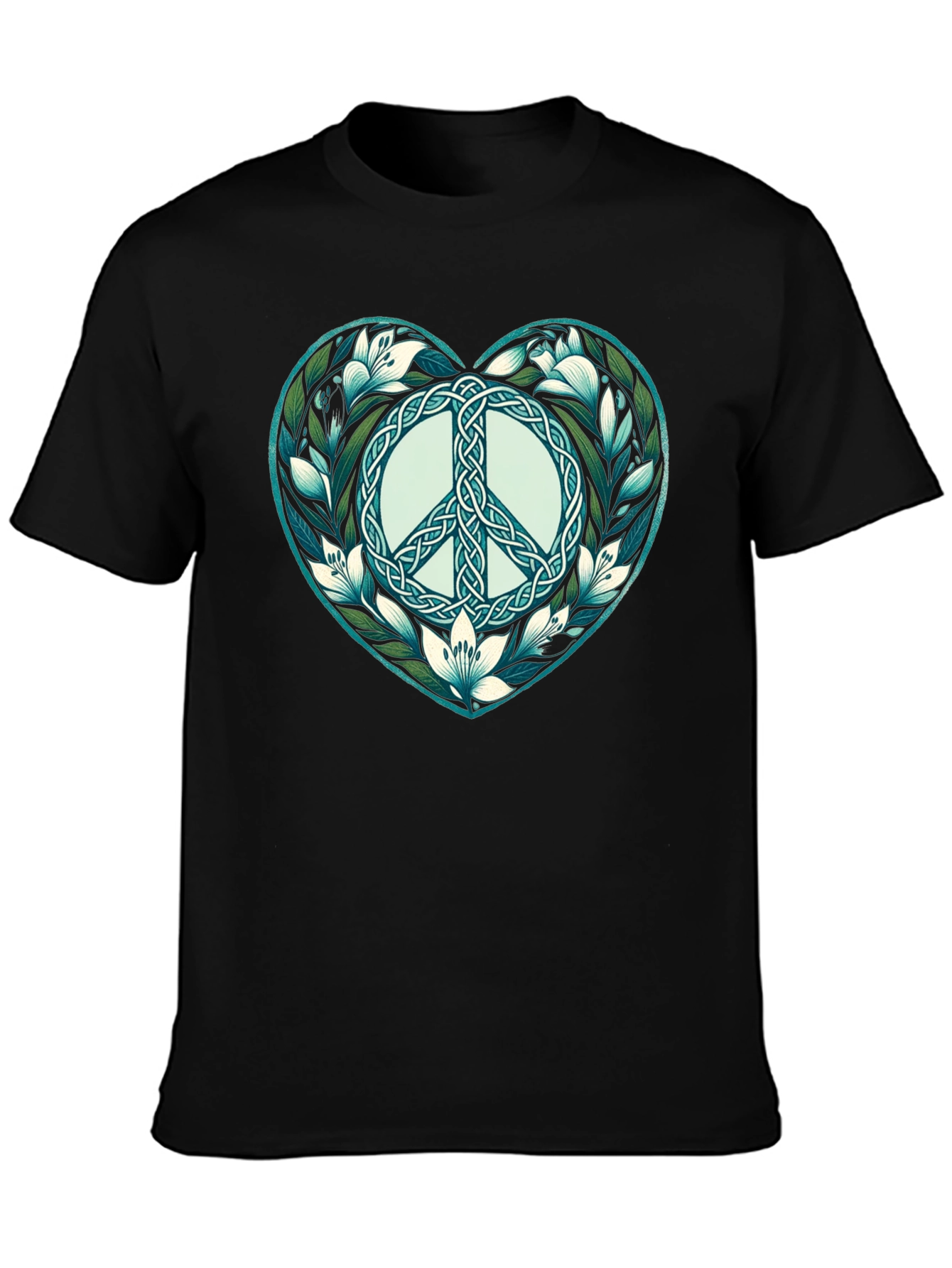 Peace Symbol Heart Graphic T-Shirt