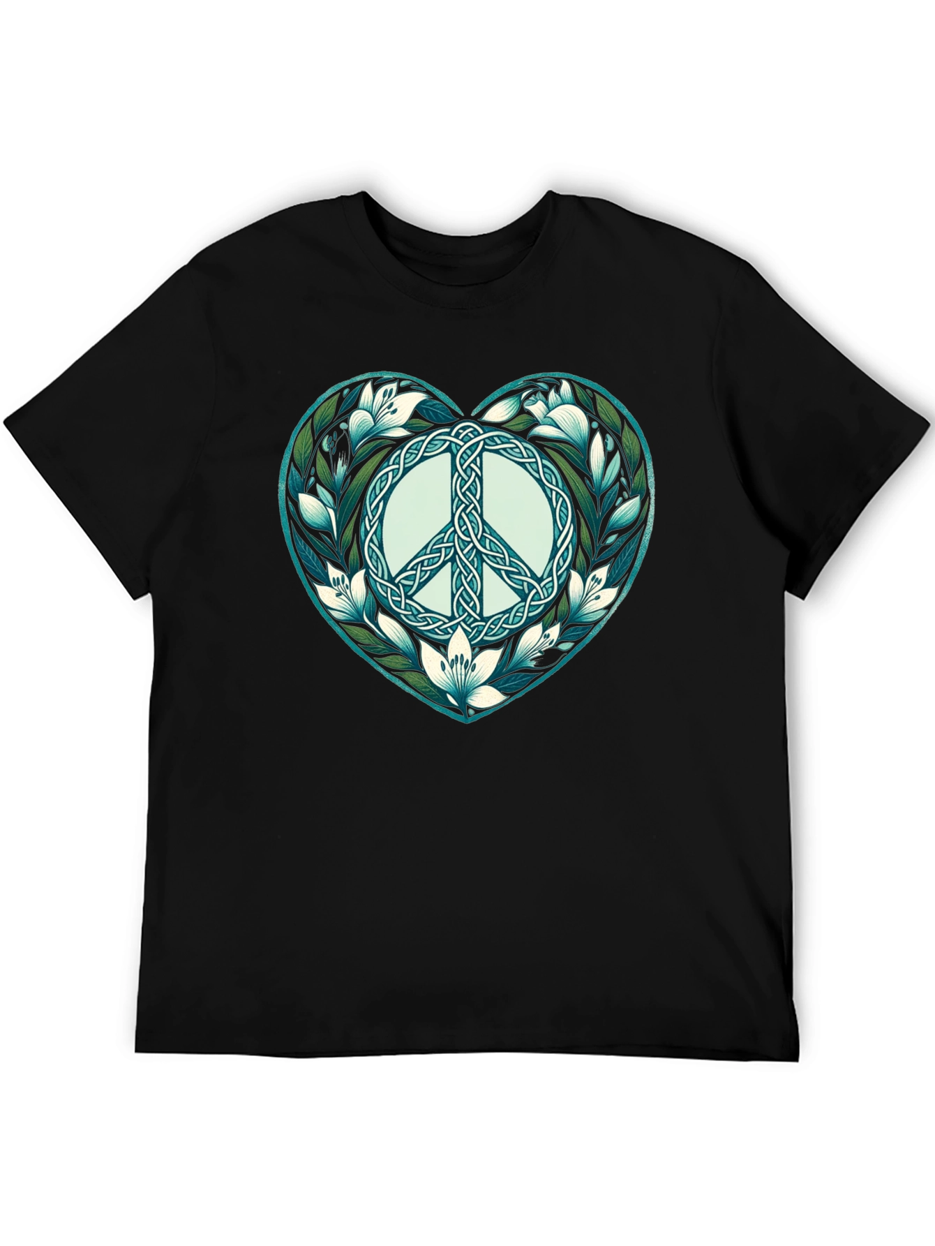 Peace Symbol Heart Graphic T-Shirt