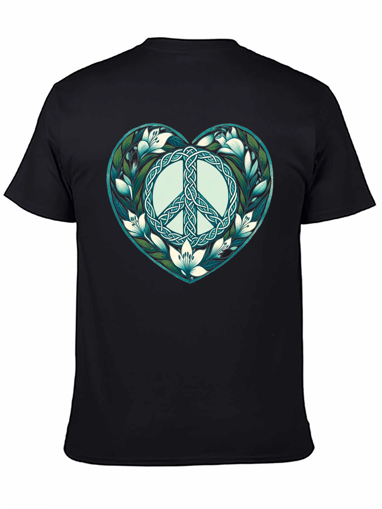 Peace Symbol Heart Graphic T-Shirt