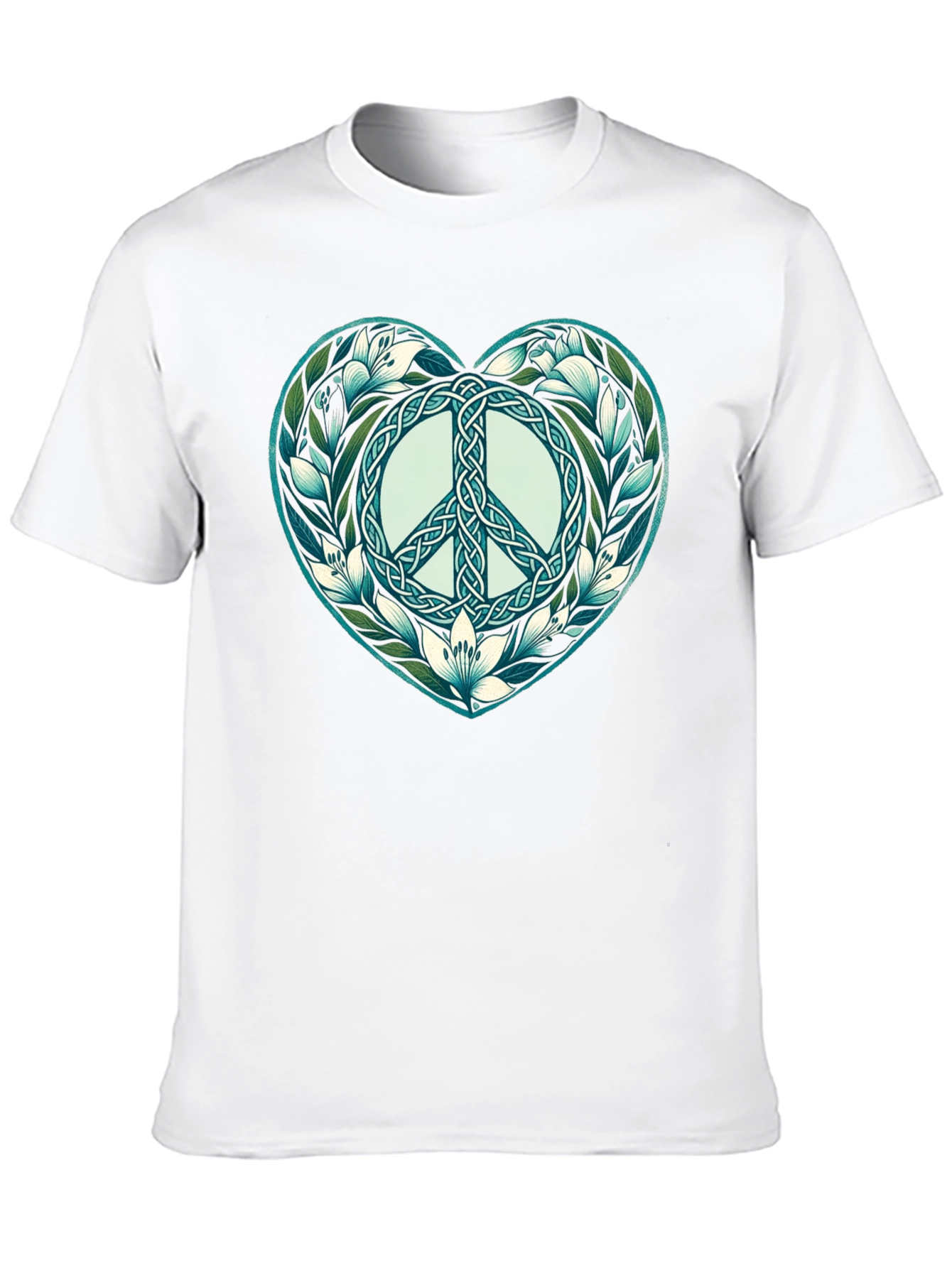 Peace Symbol Heart Graphic T-Shirt