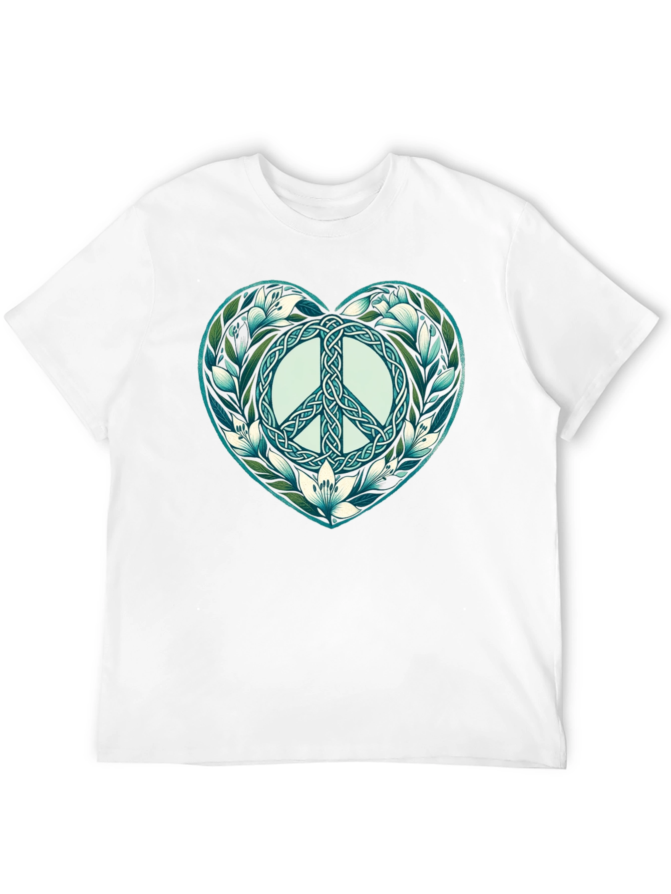 Peace Symbol Heart Graphic T-Shirt