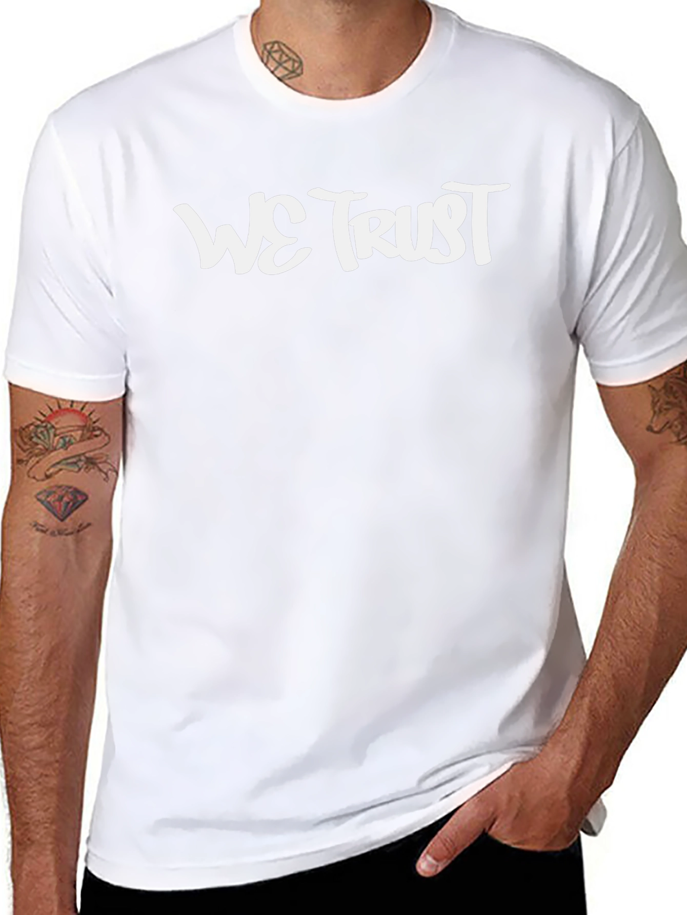 We Trust Black Graphic Tee - Casual Style