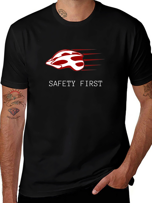 Safety First Helmet Graphic Tee - Ride Safe!