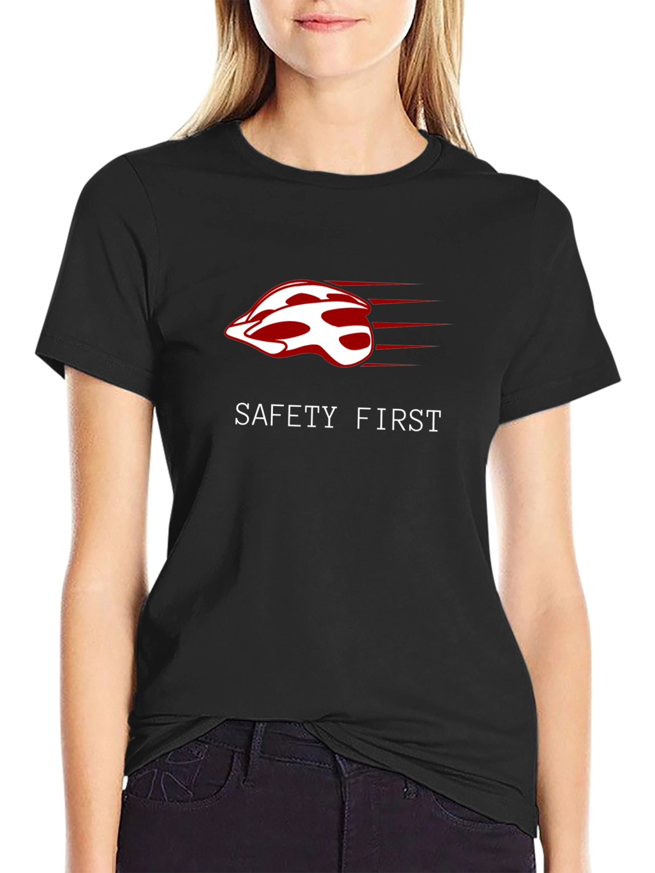 Safety First Helmet Graphic Tee - Ride Safe!