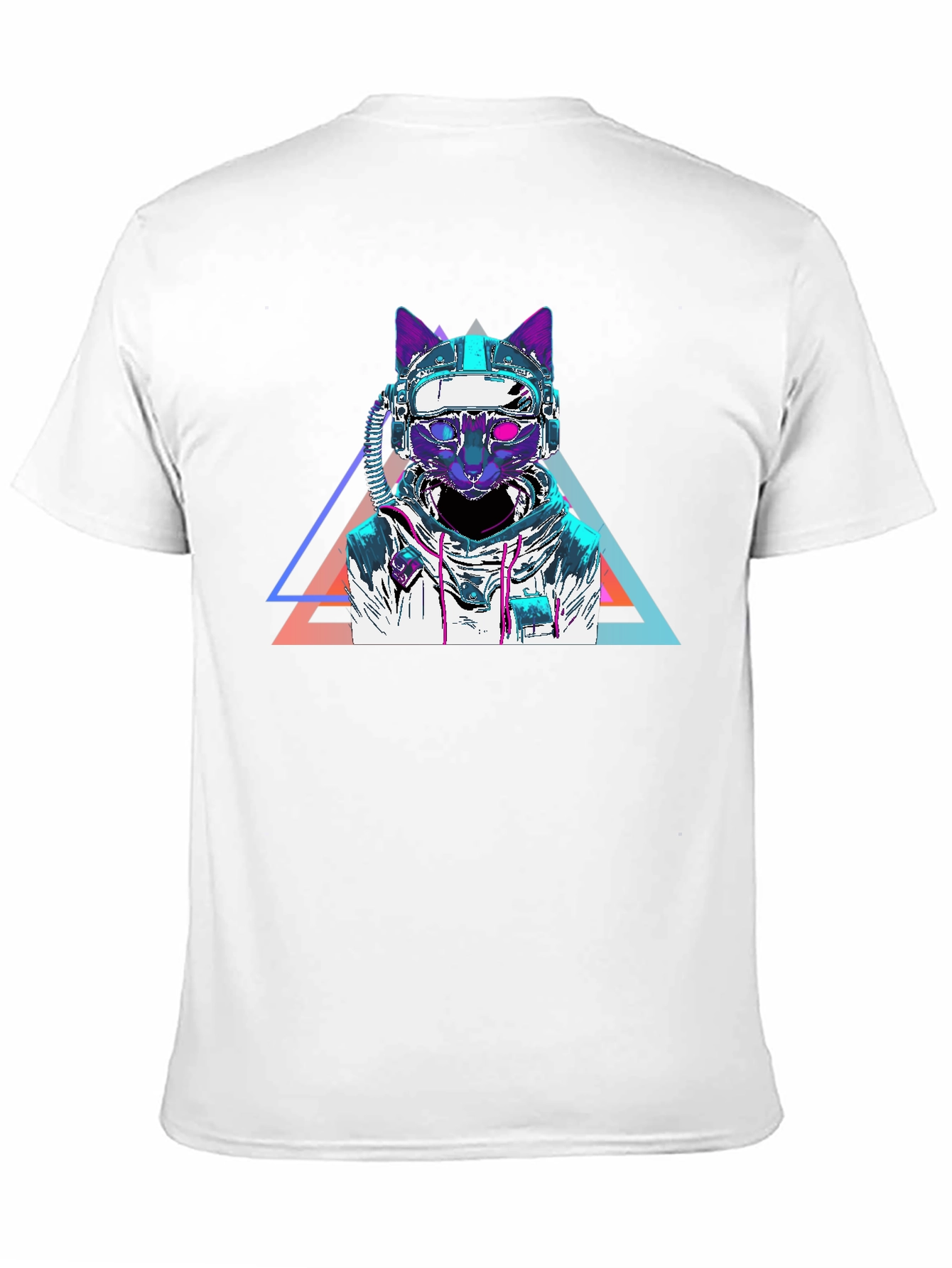 Cyberpunk Cat T-Shirt - Futuristic Space Kitty Tee