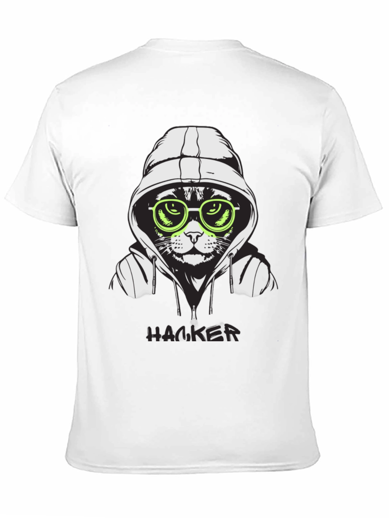 Hacker Cat T-Shirt - Cool Graphic Tee