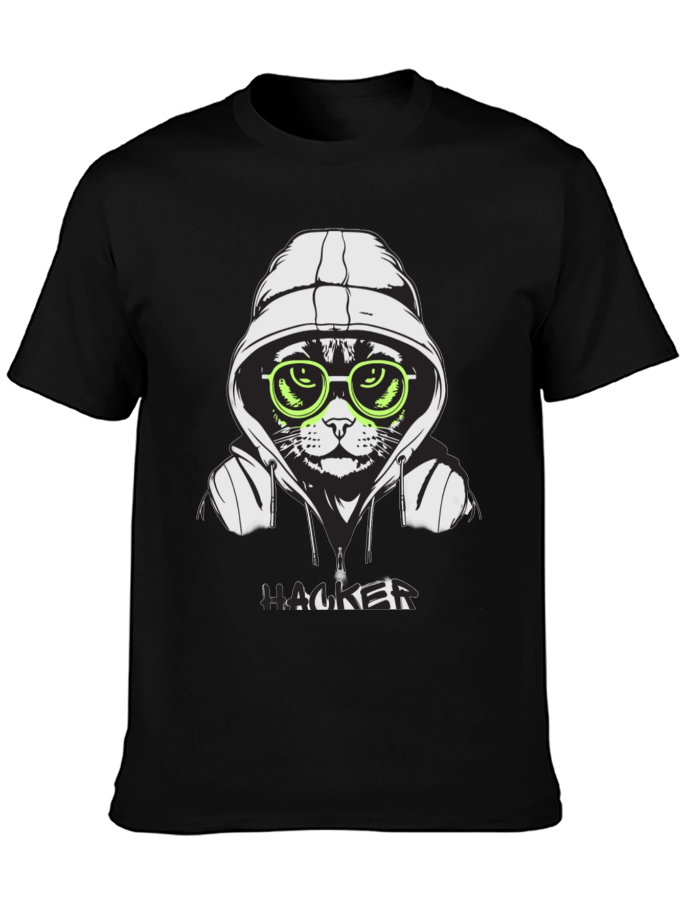 Hacker Cat T-Shirt - Cool Graphic Tee