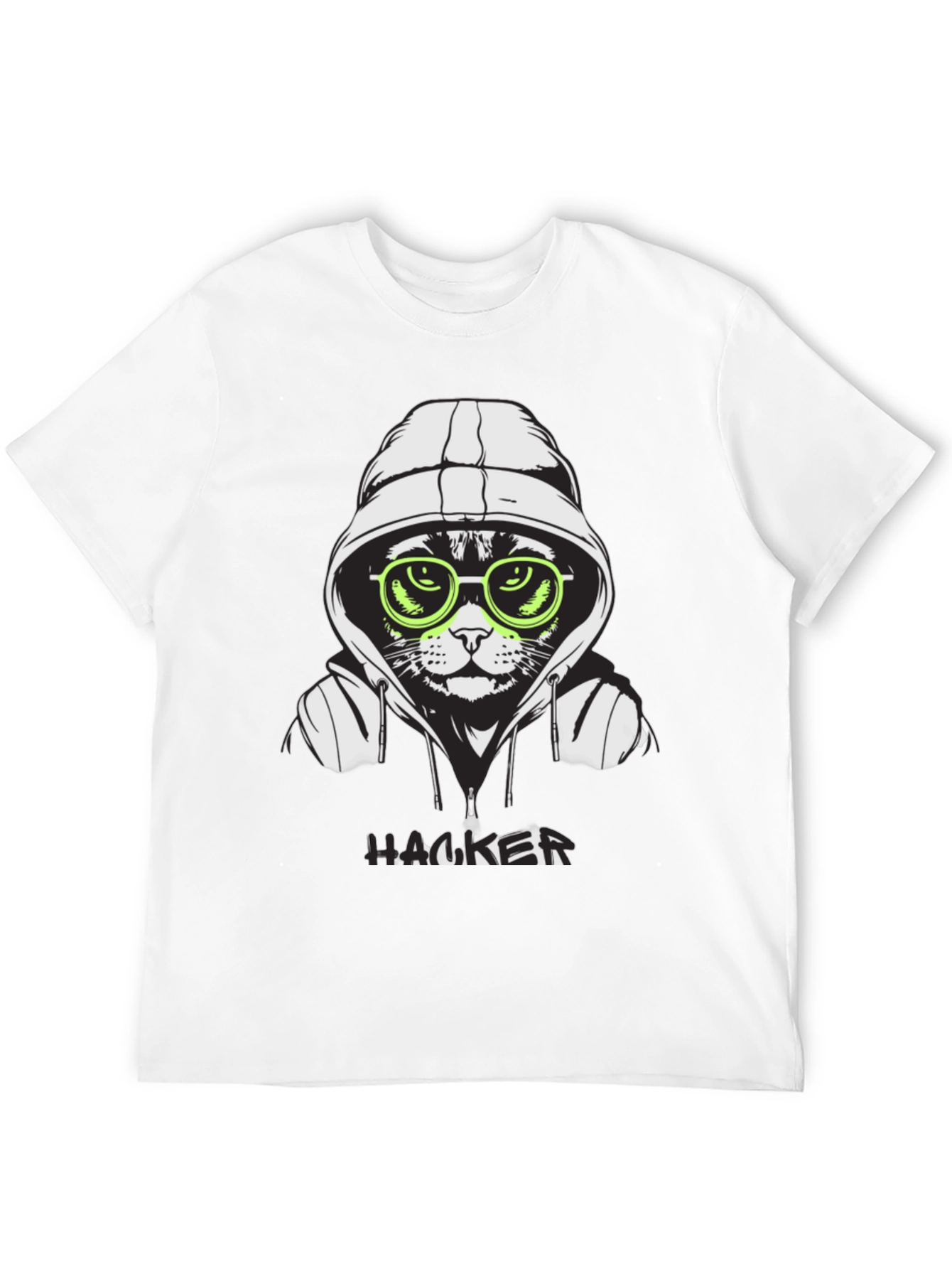 Hacker Cat T-Shirt - Cool Graphic Tee