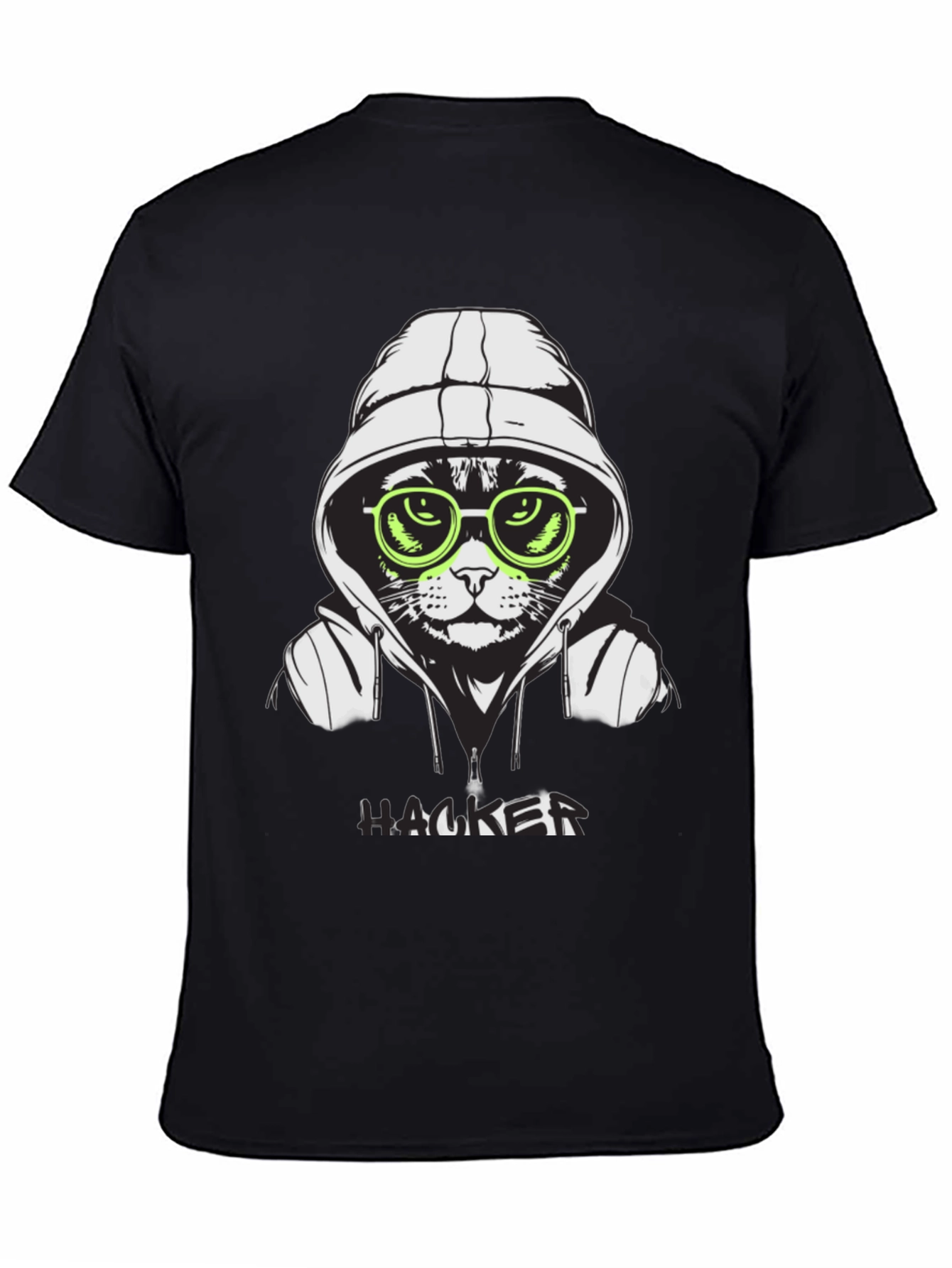 Hacker Cat T-Shirt - Cool Graphic Tee