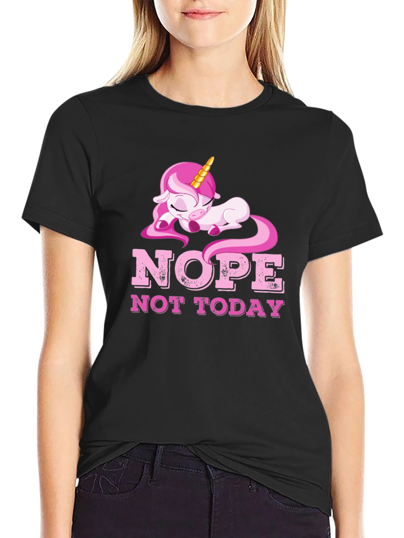 Nope Not Today Unicorn Graphic Tee