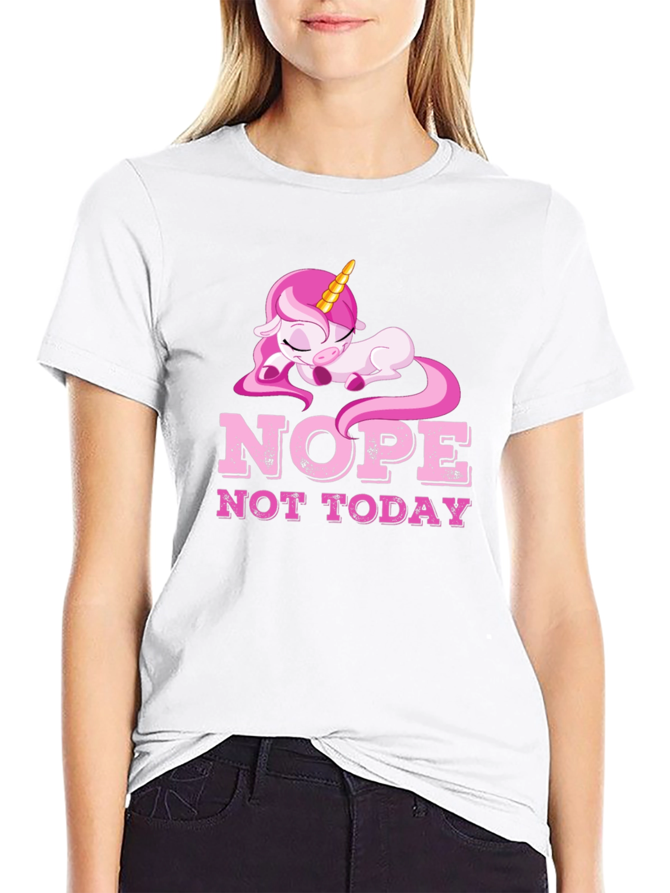 Nope Not Today Unicorn Graphic Tee