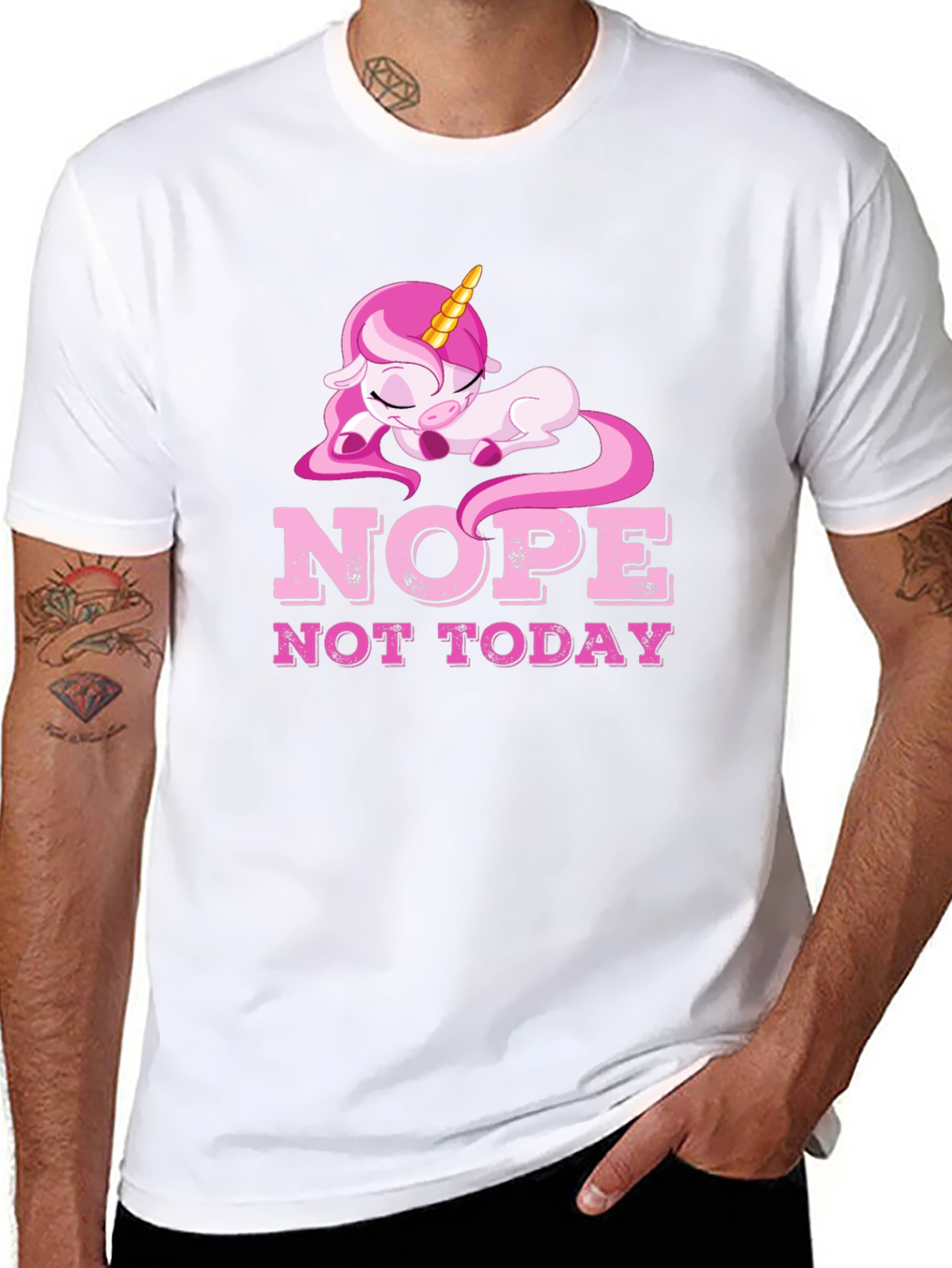 Nope Not Today Unicorn Graphic Tee