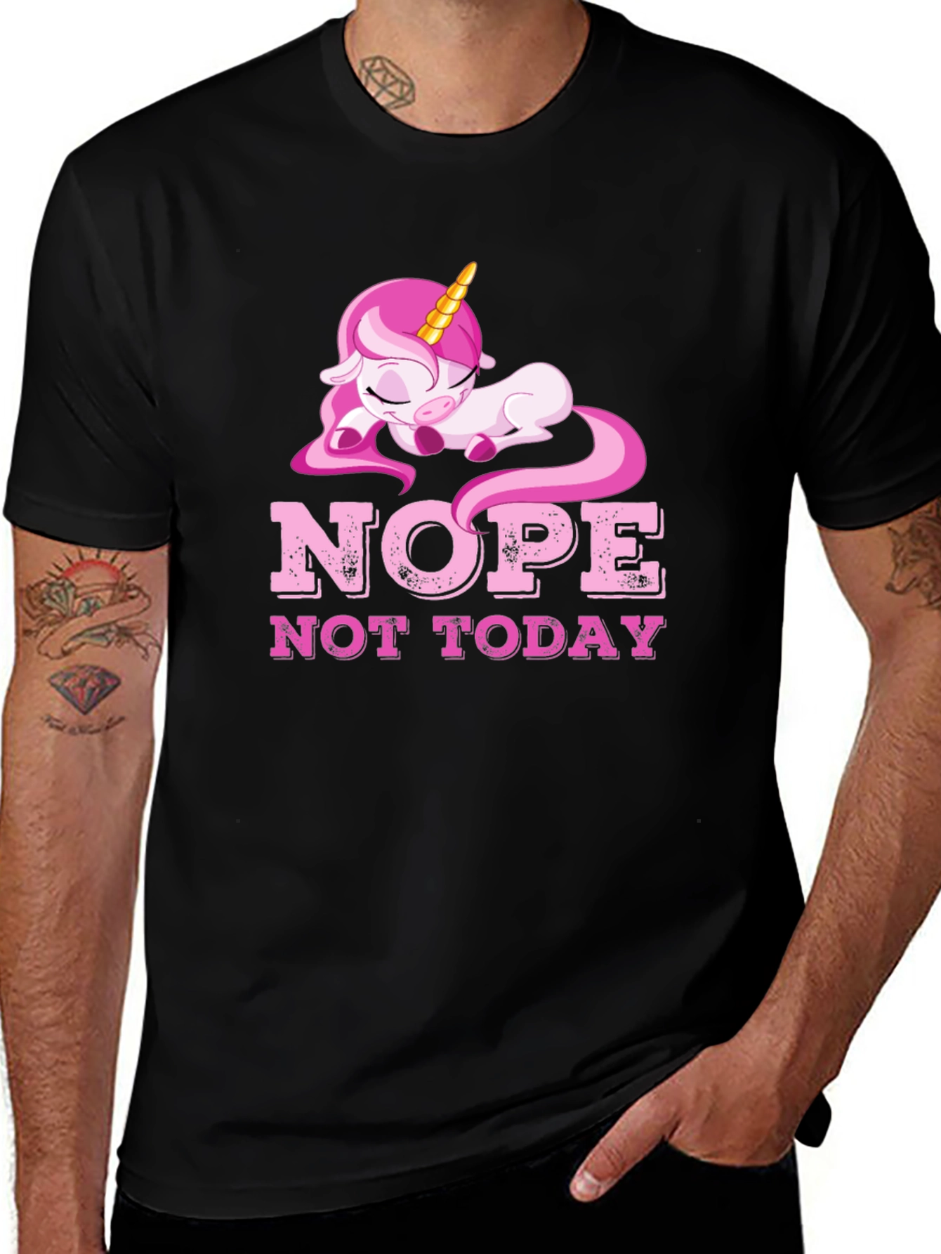 Nope Not Today Unicorn Graphic Tee