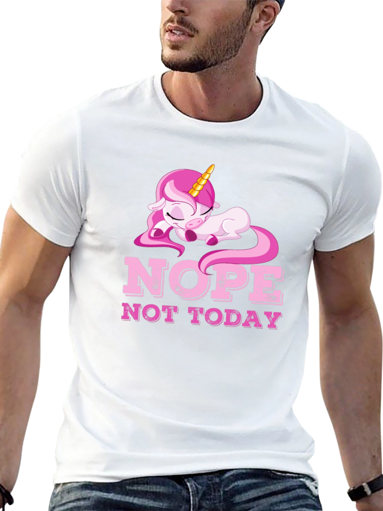 Nope Not Today Unicorn Graphic Tee