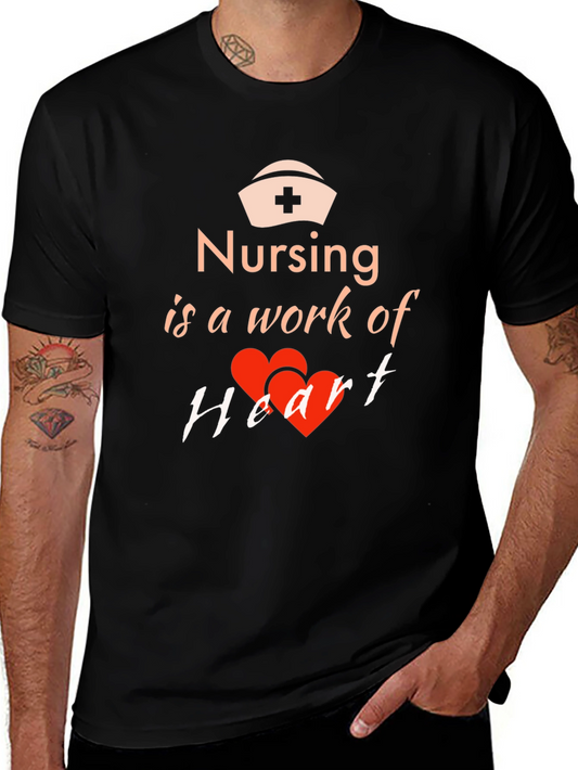 Nursing Is a Work of Heart T-Shirt
