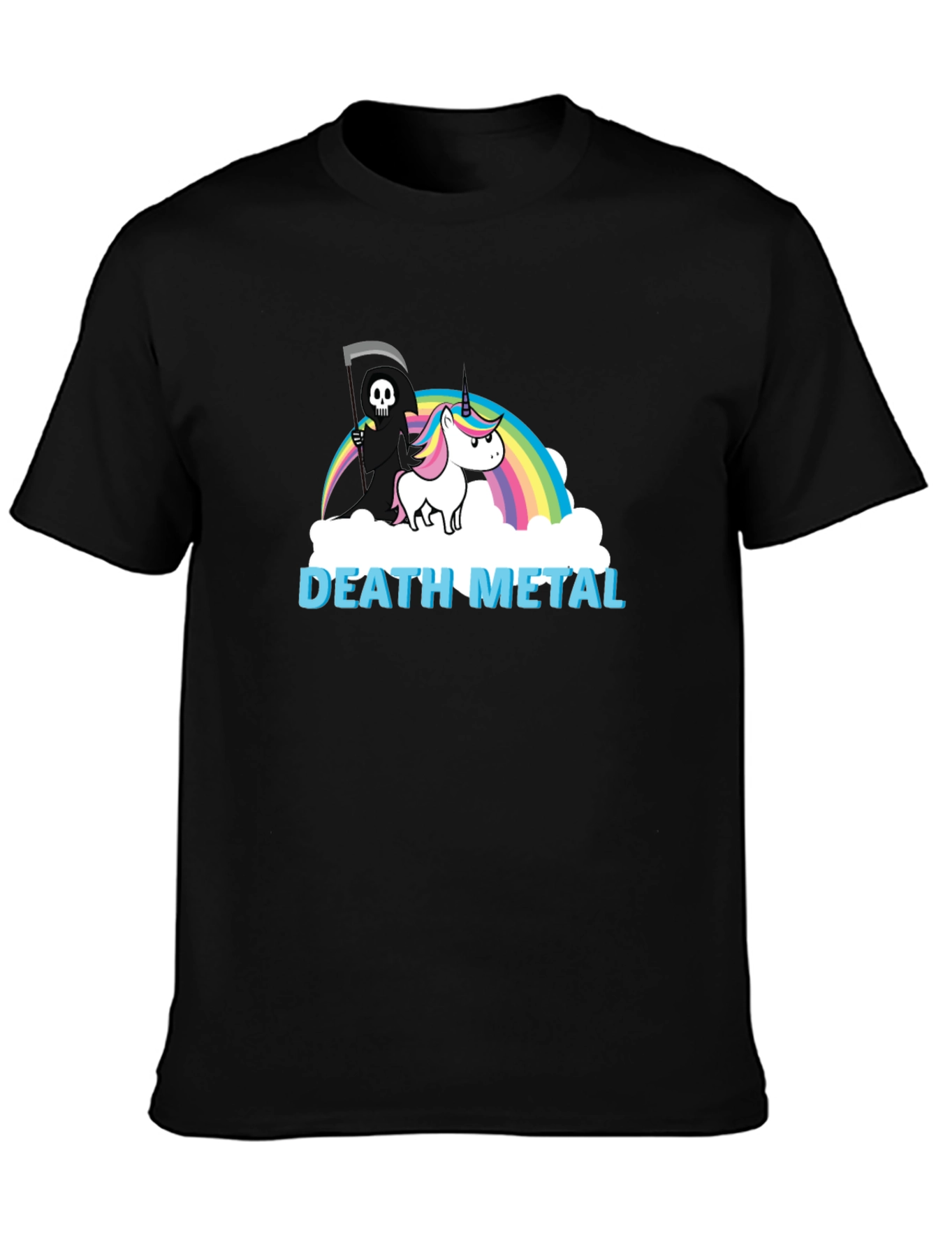 Death Metal Unicorn Graphic Tee