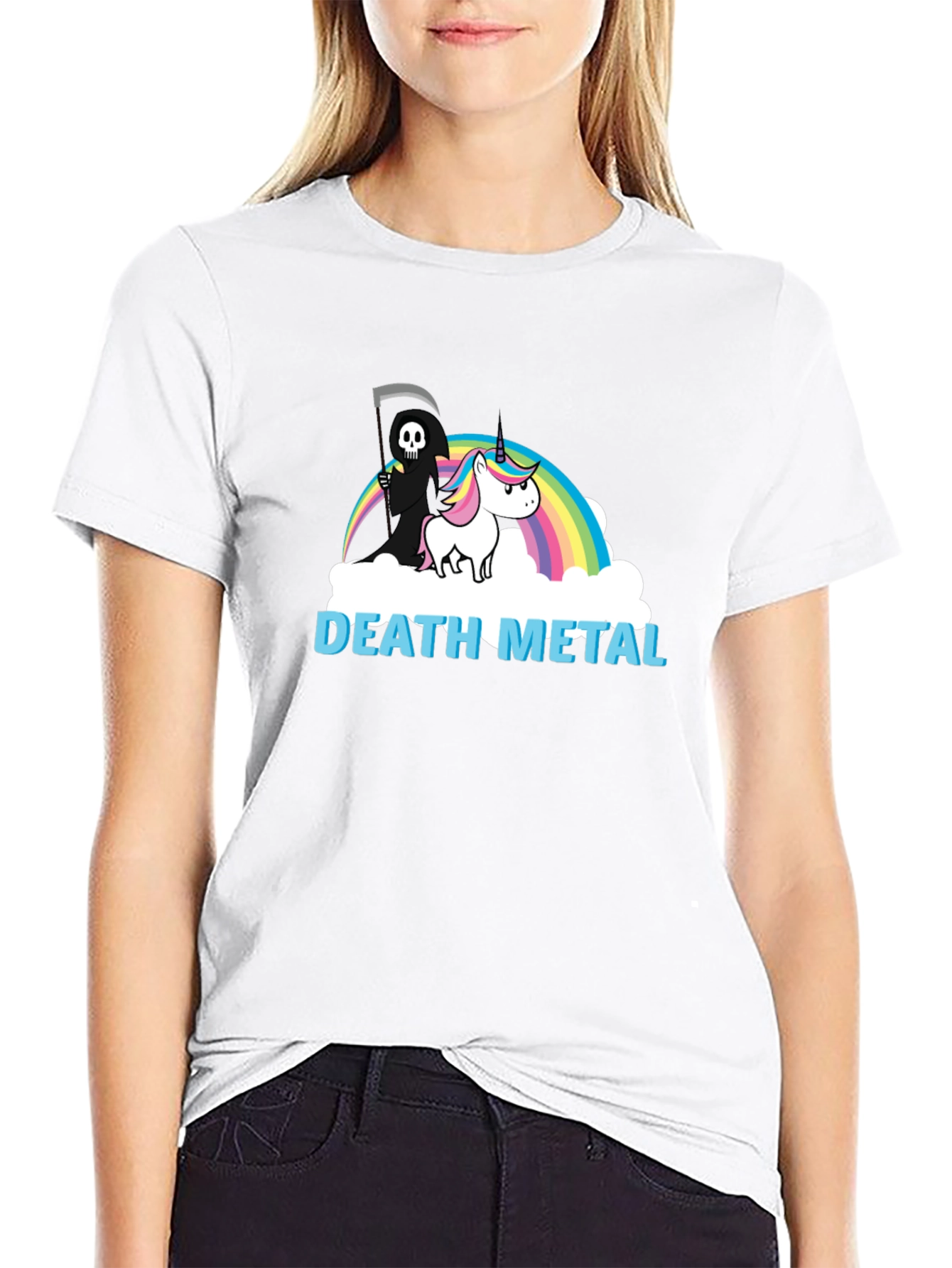 Death Metal Unicorn Graphic Tee