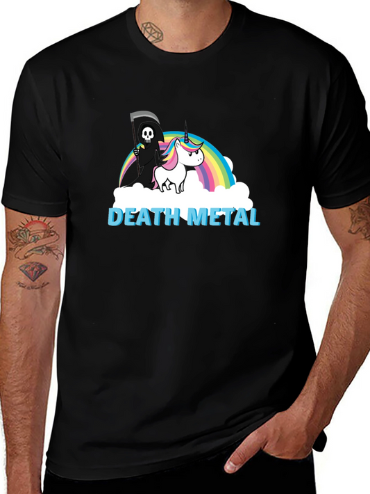 Death Metal Unicorn Graphic Tee