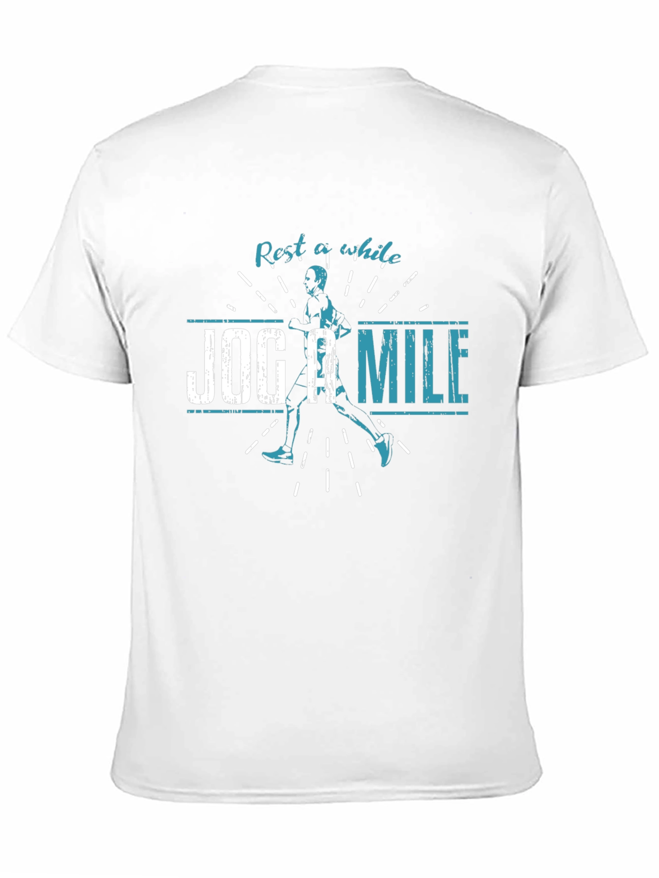 Rest A While Jog A Mile T-Shirt - Black