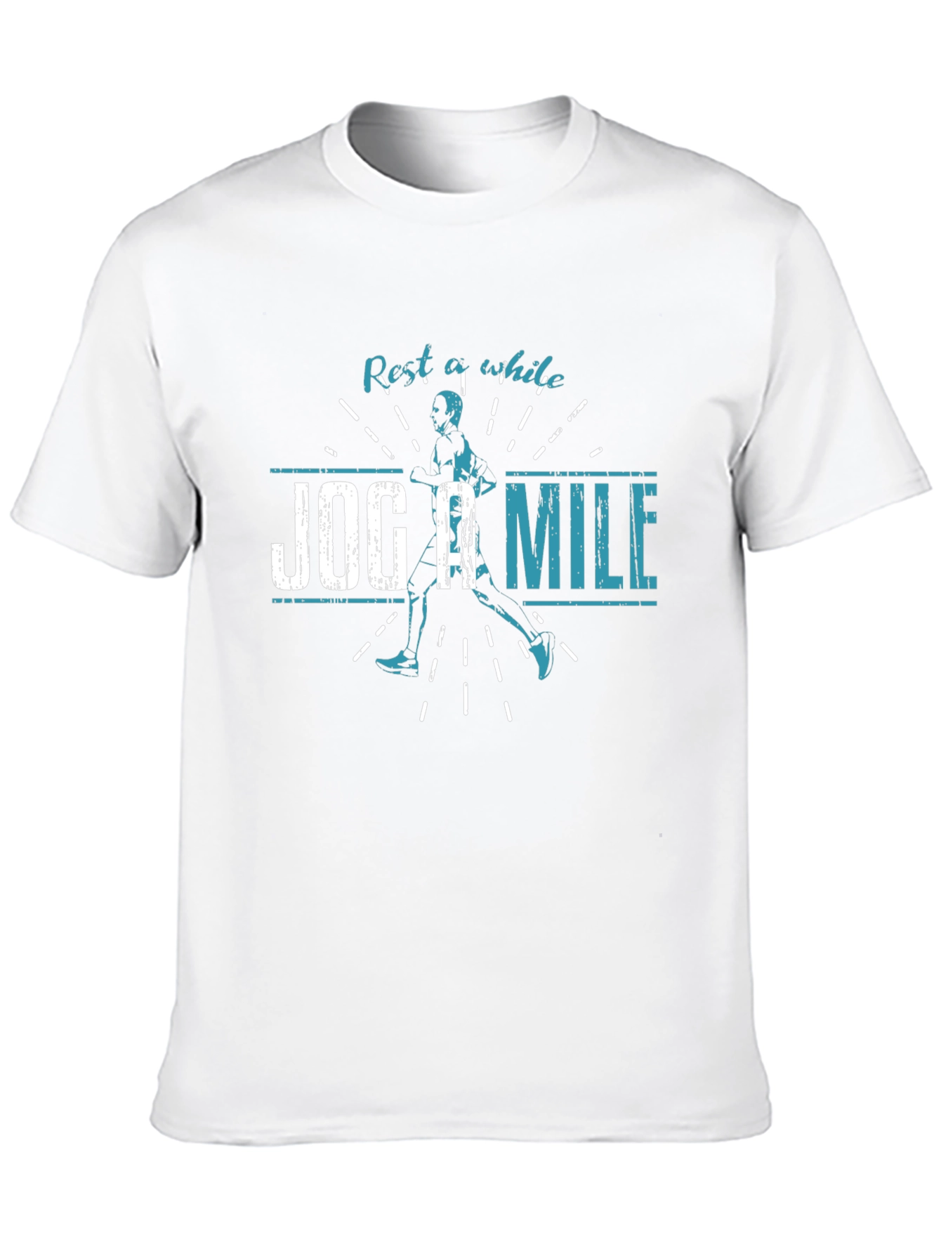 Rest A While Jog A Mile T-Shirt - Black