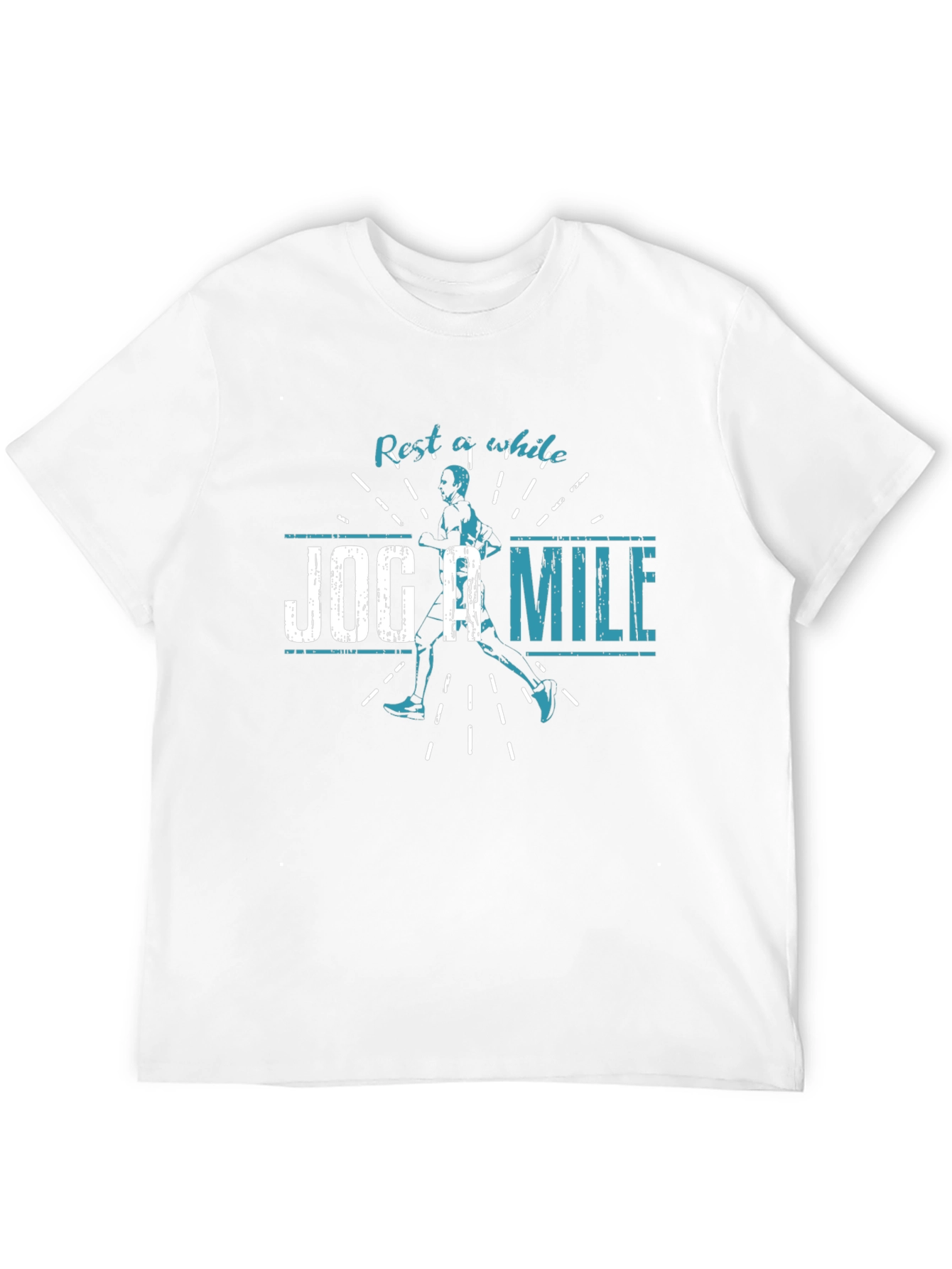 Rest A While Jog A Mile T-Shirt - Black